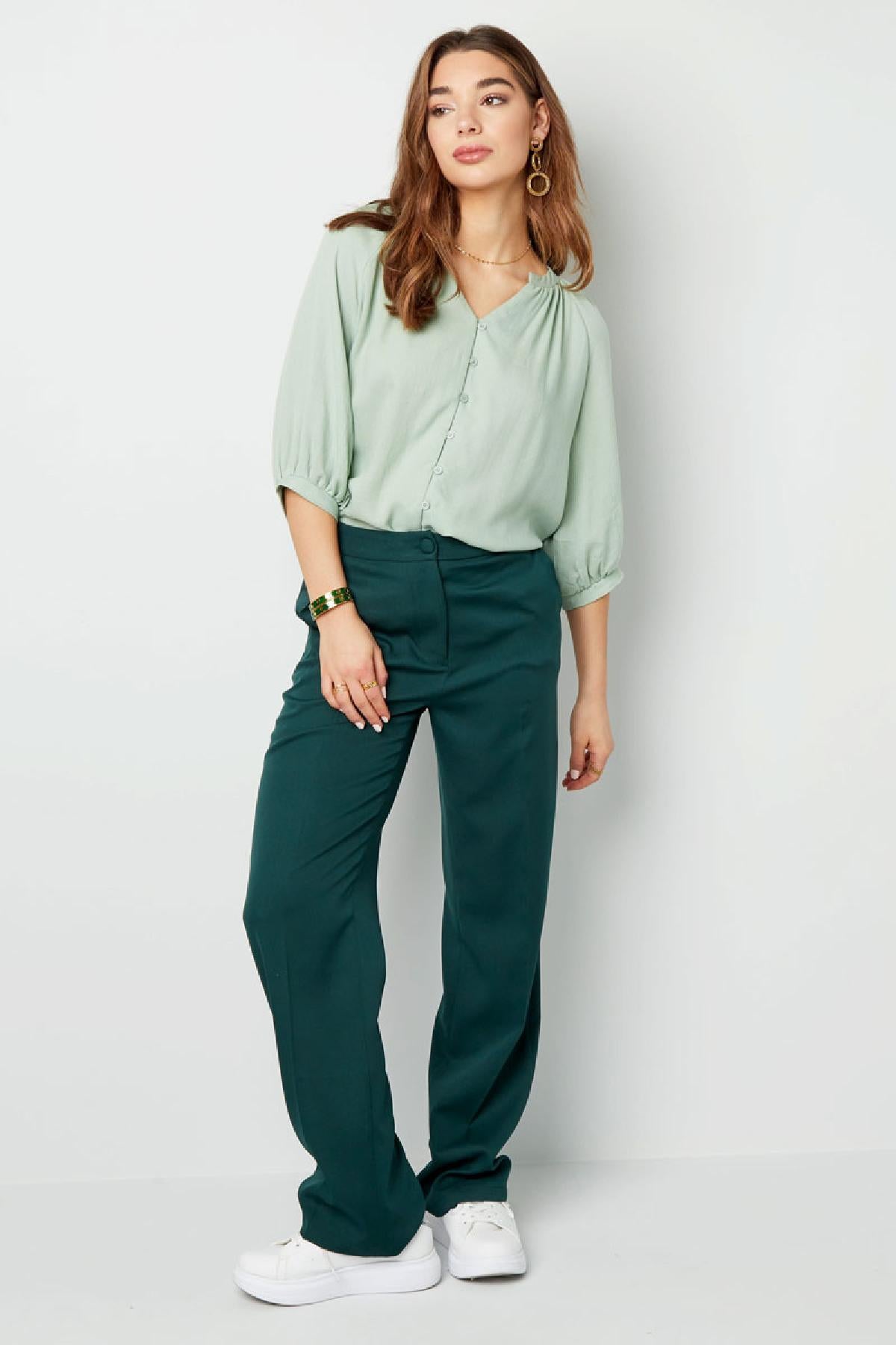Blouse basic met knoopjes Koraal S