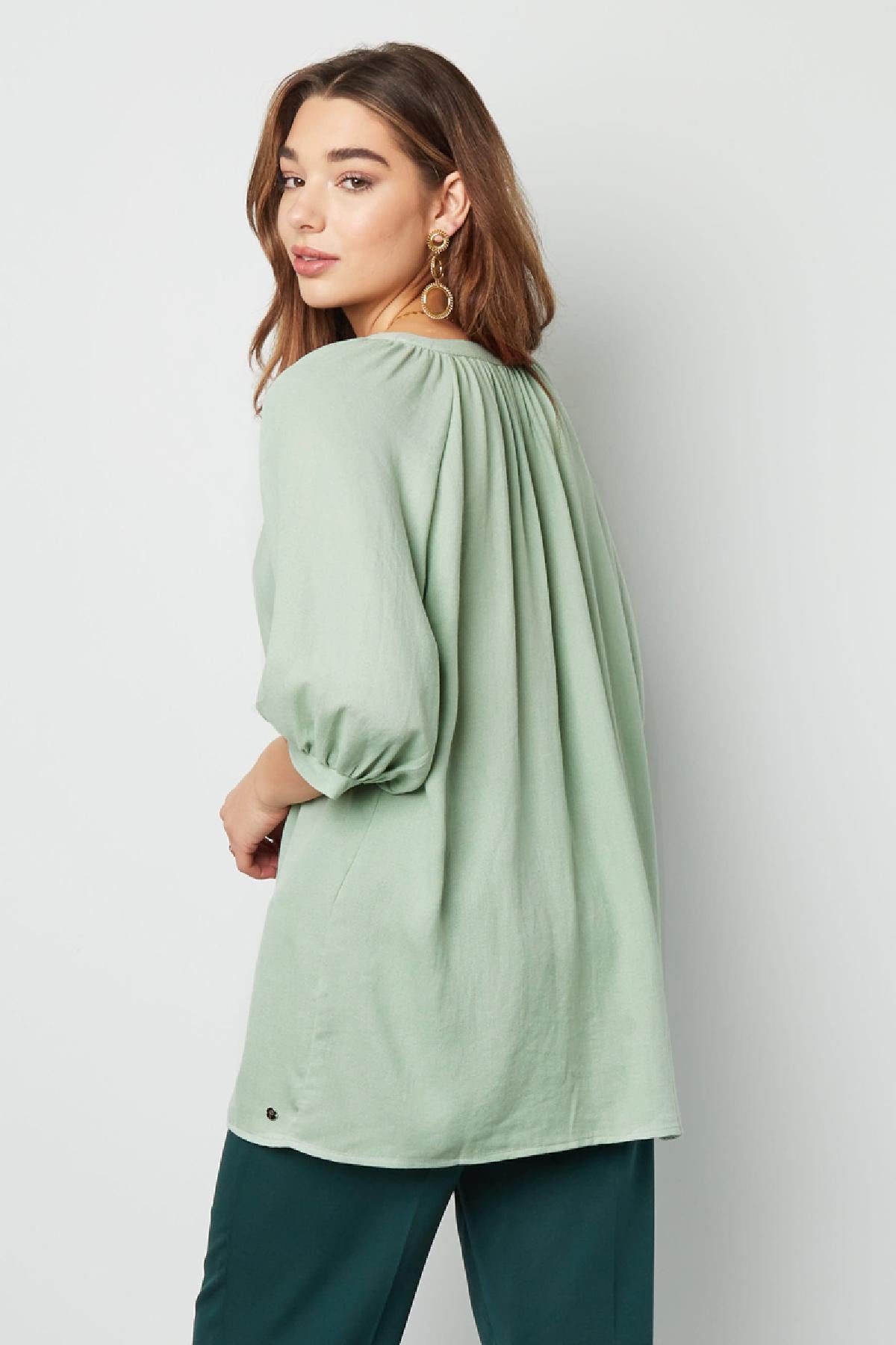 Blouse basic met knoopjes Koraal S