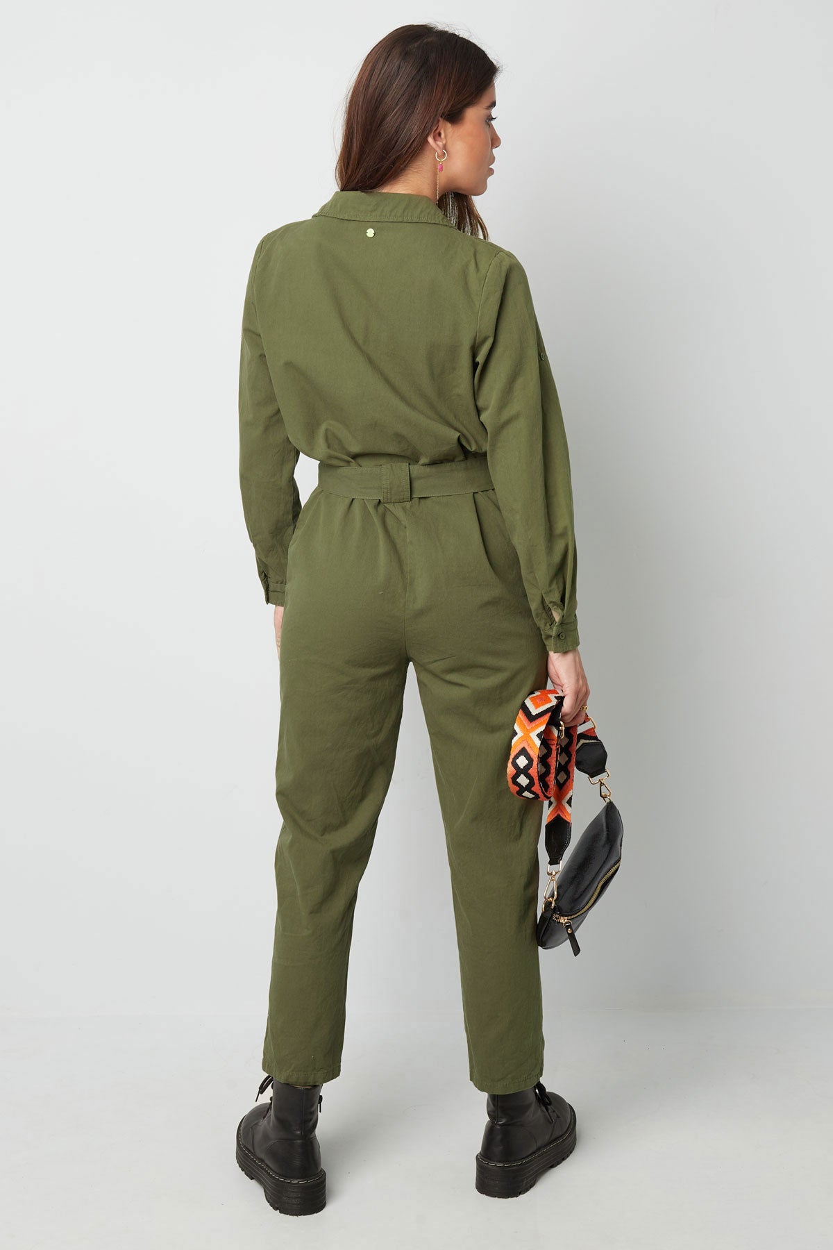 Jumpsuit katoen groen