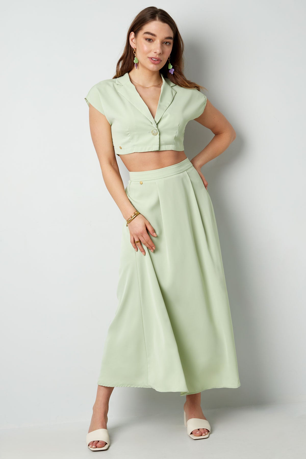 Cropped top met knoop