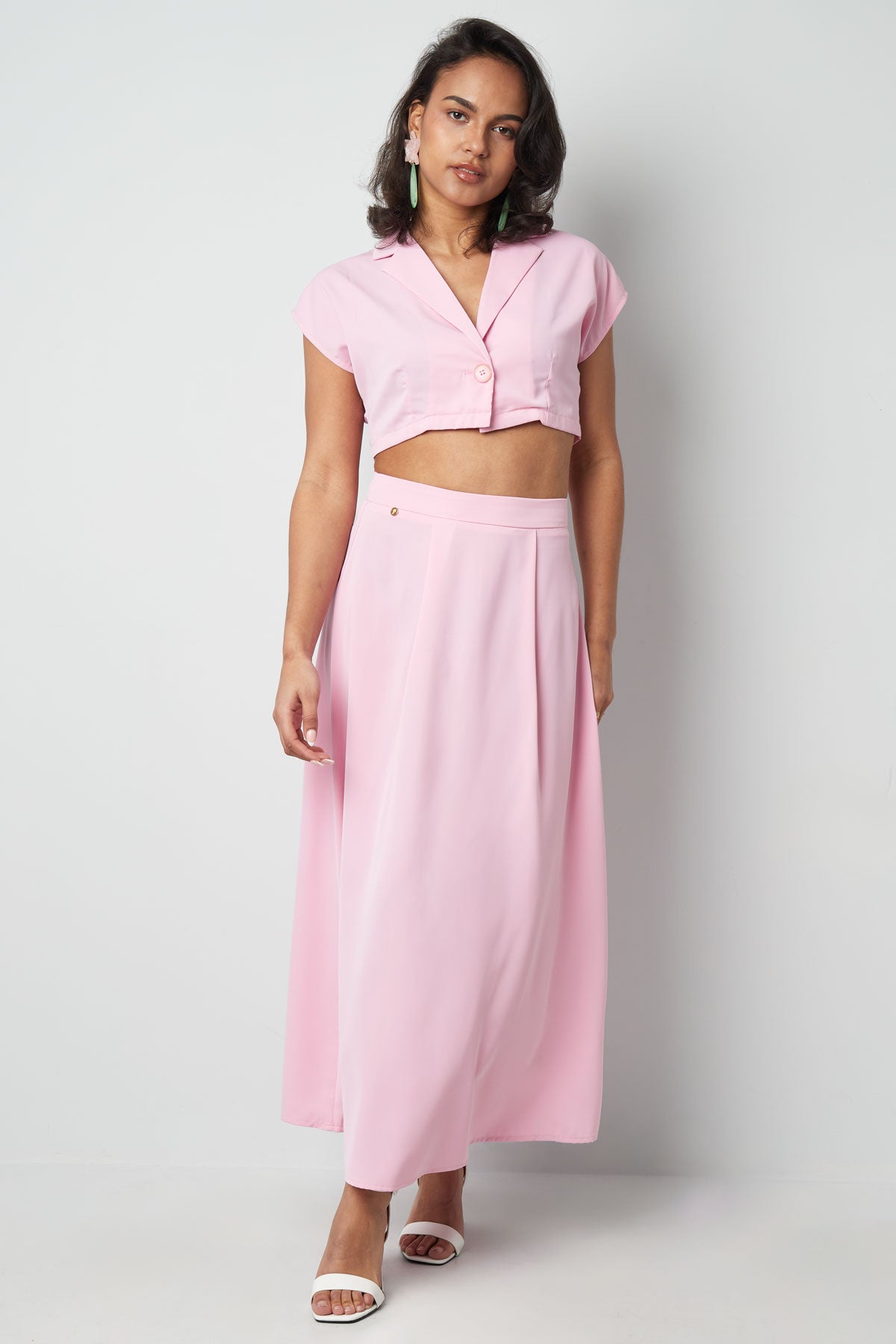 Cropped top met knoop