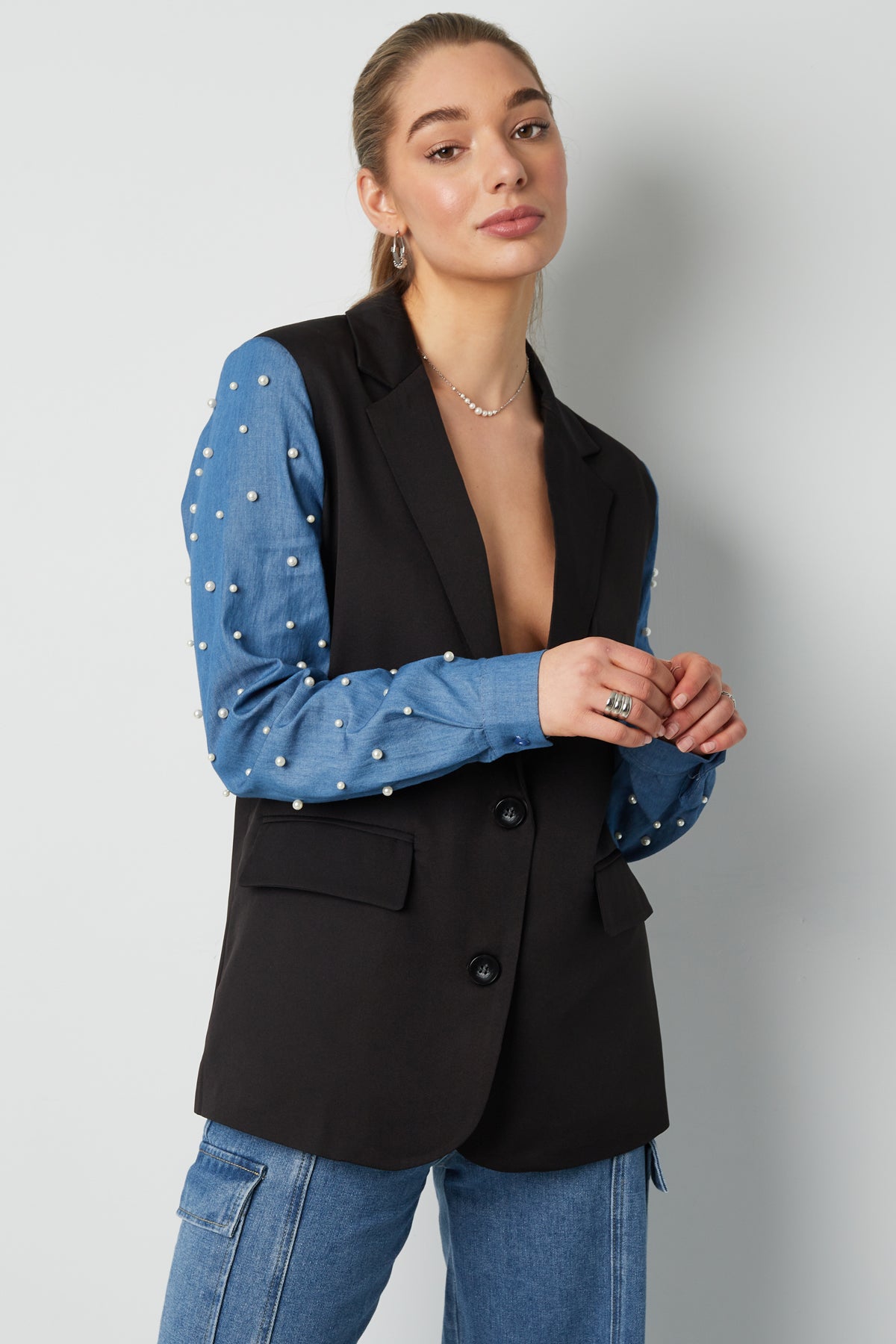 Blazer denim & dazzle