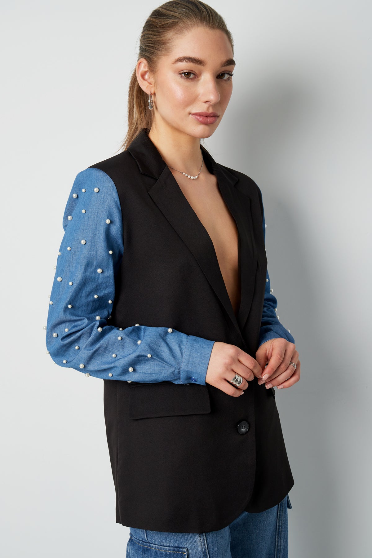 Blazer denim & dazzle