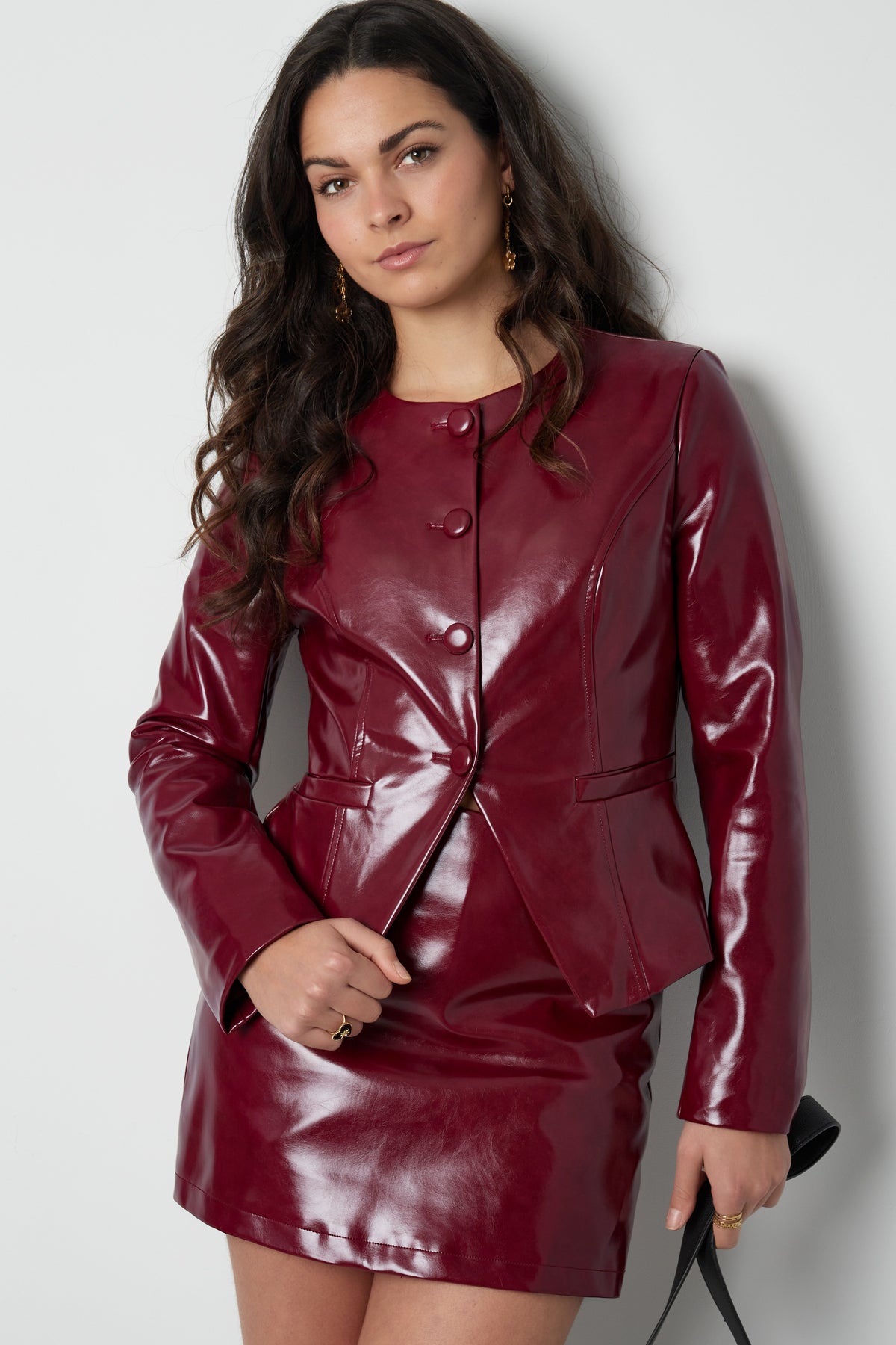 Trendy PU top