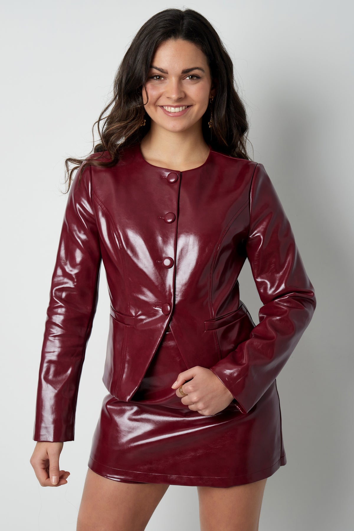Trendy PU top