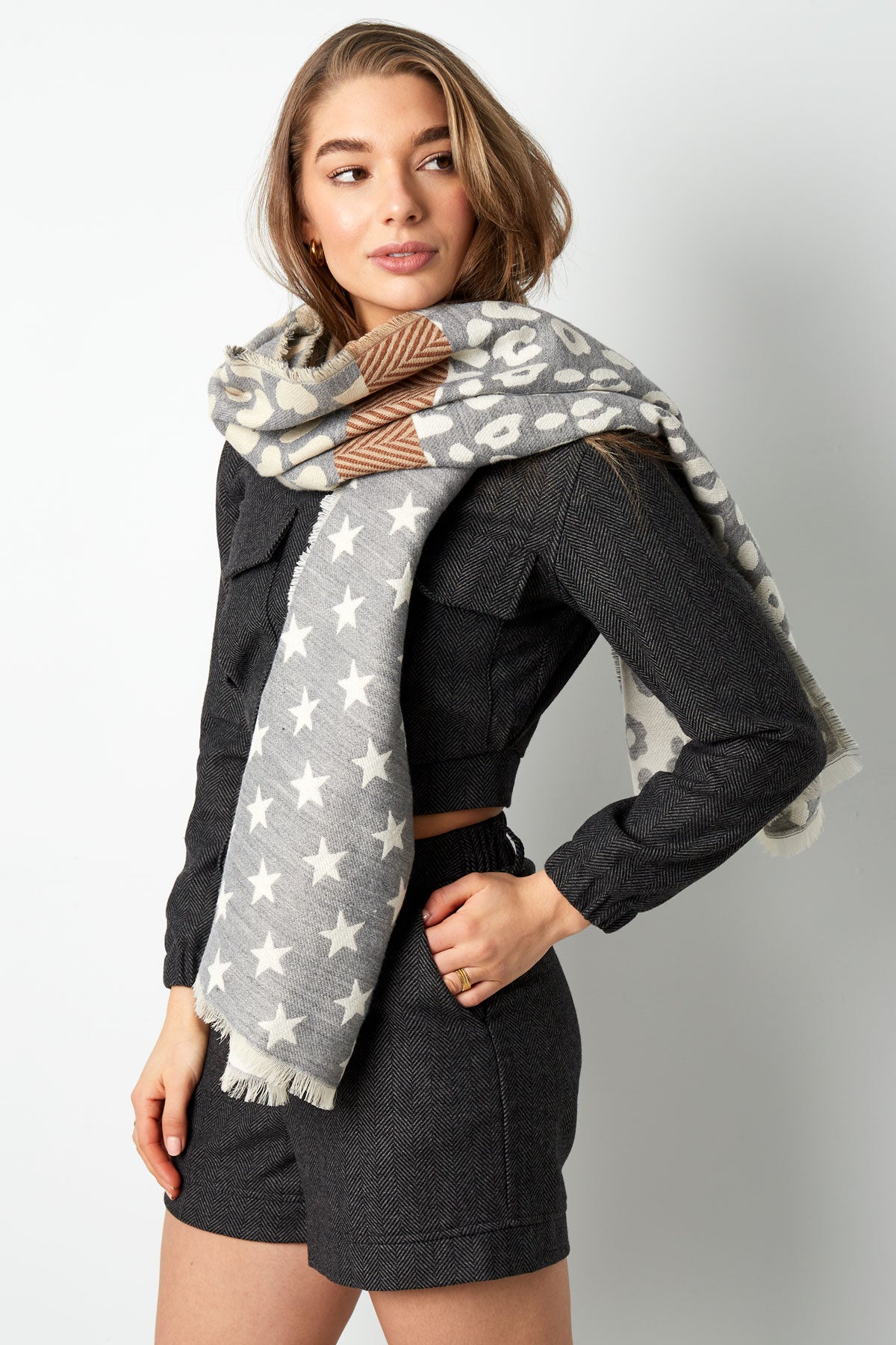 Sjaal star & leopard duo
