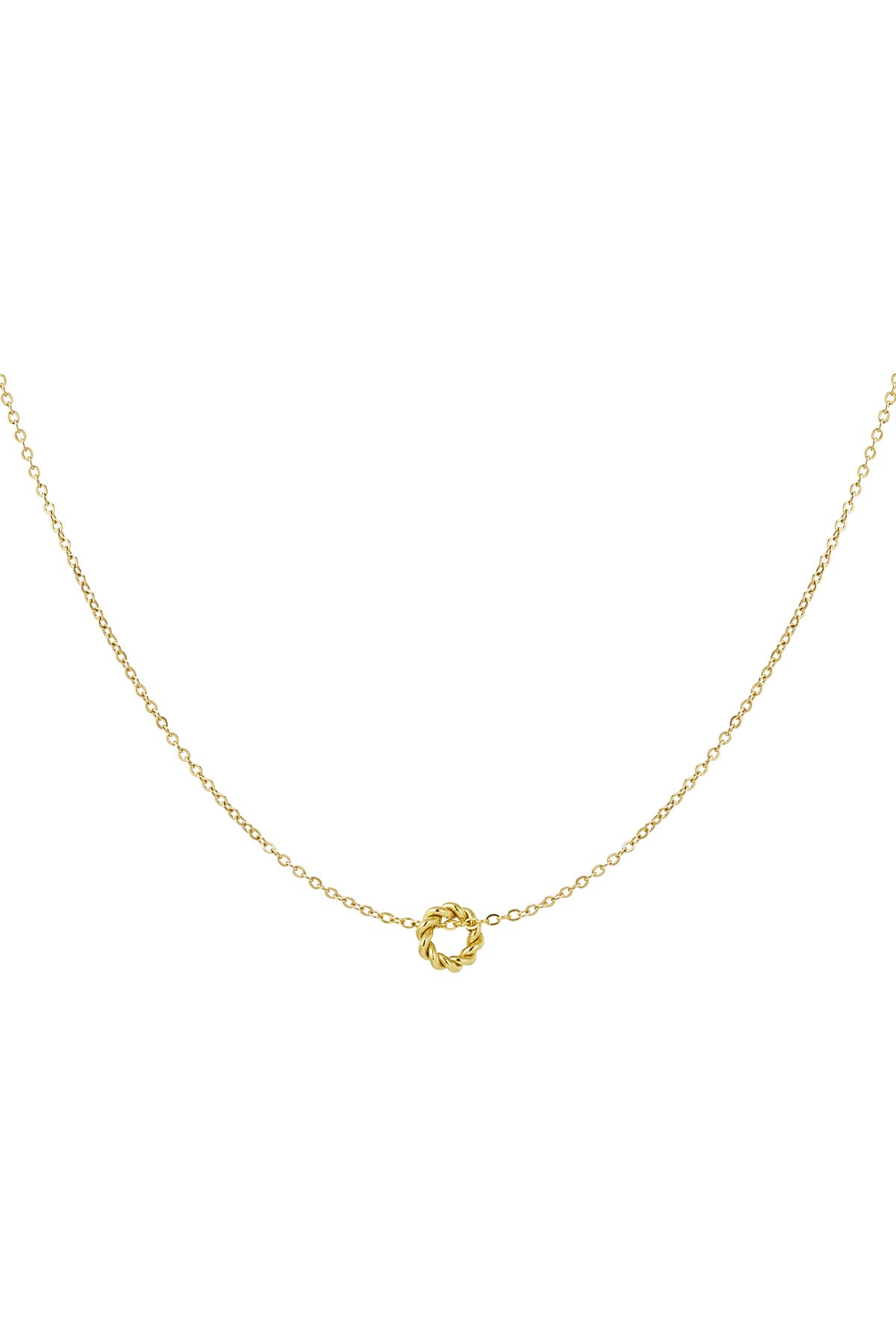 Klassieke ketting met gedraaide bedel