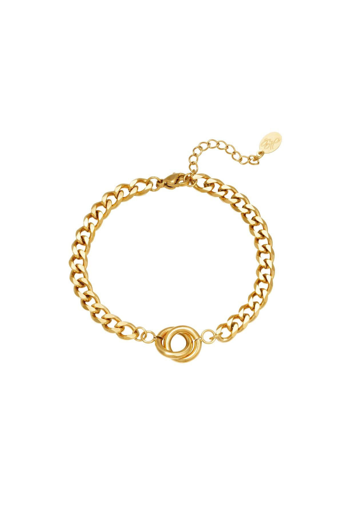 Armband Intertwined Goud kleur Stainless Steel