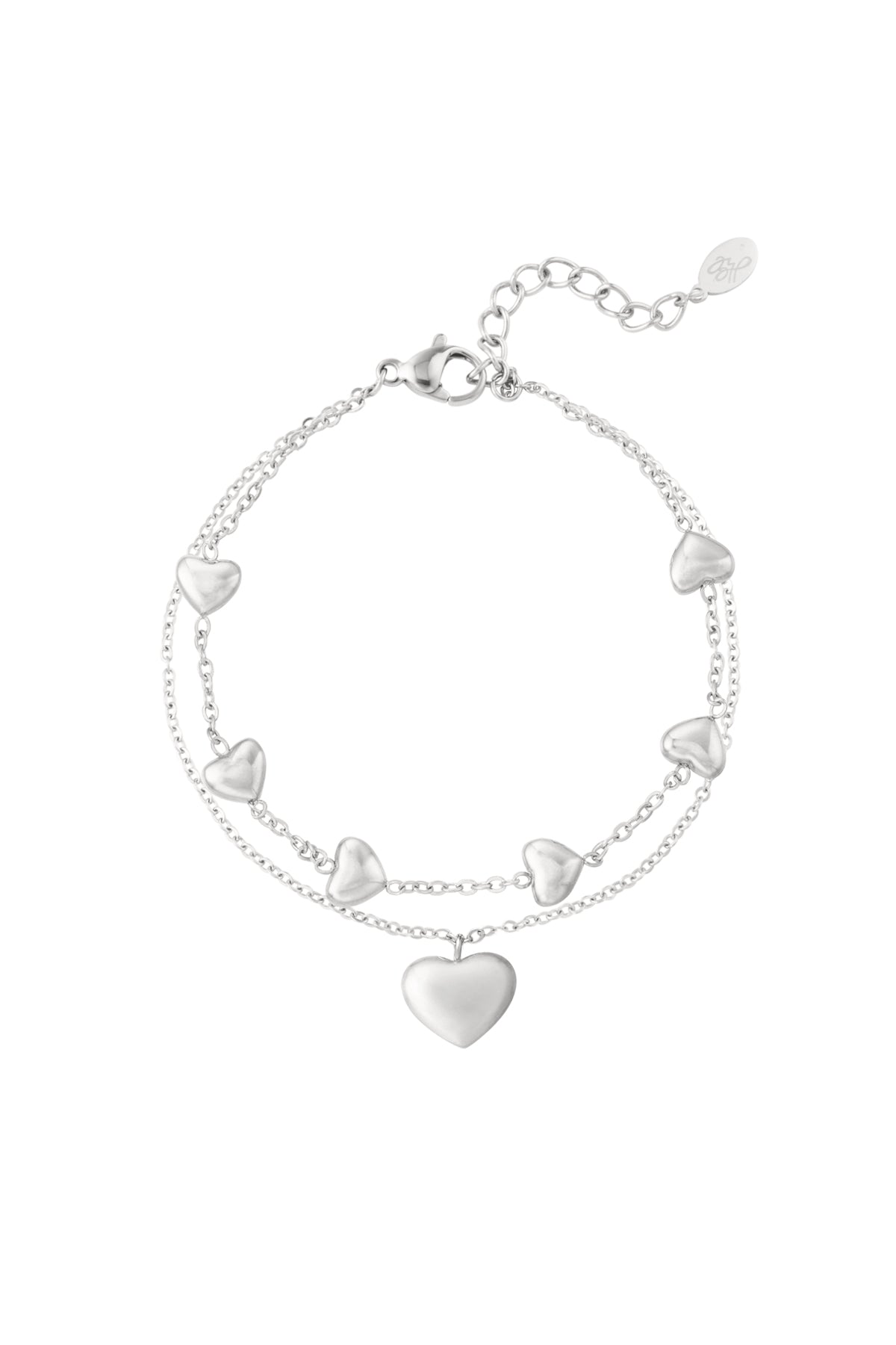 Dubbele armband hart