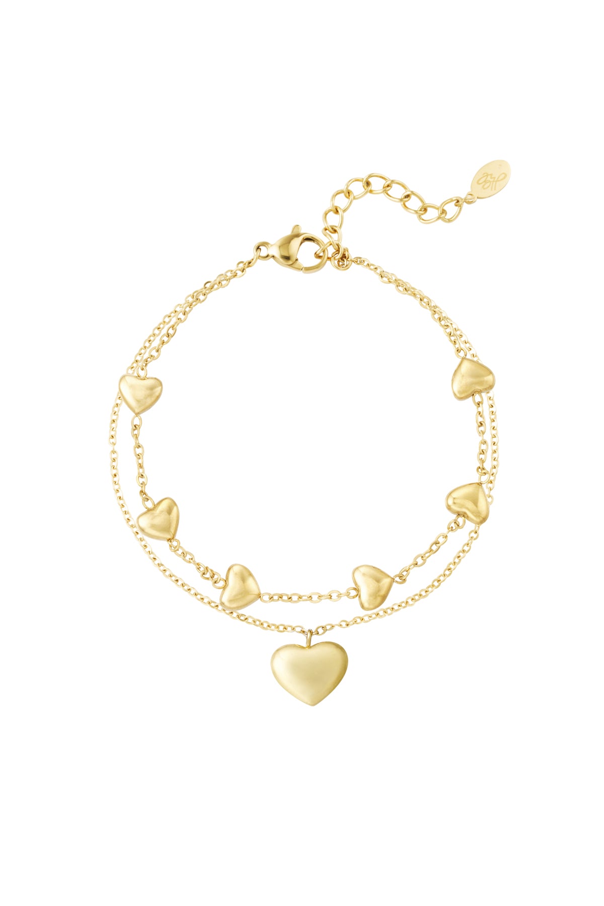 Dubbele armband hart