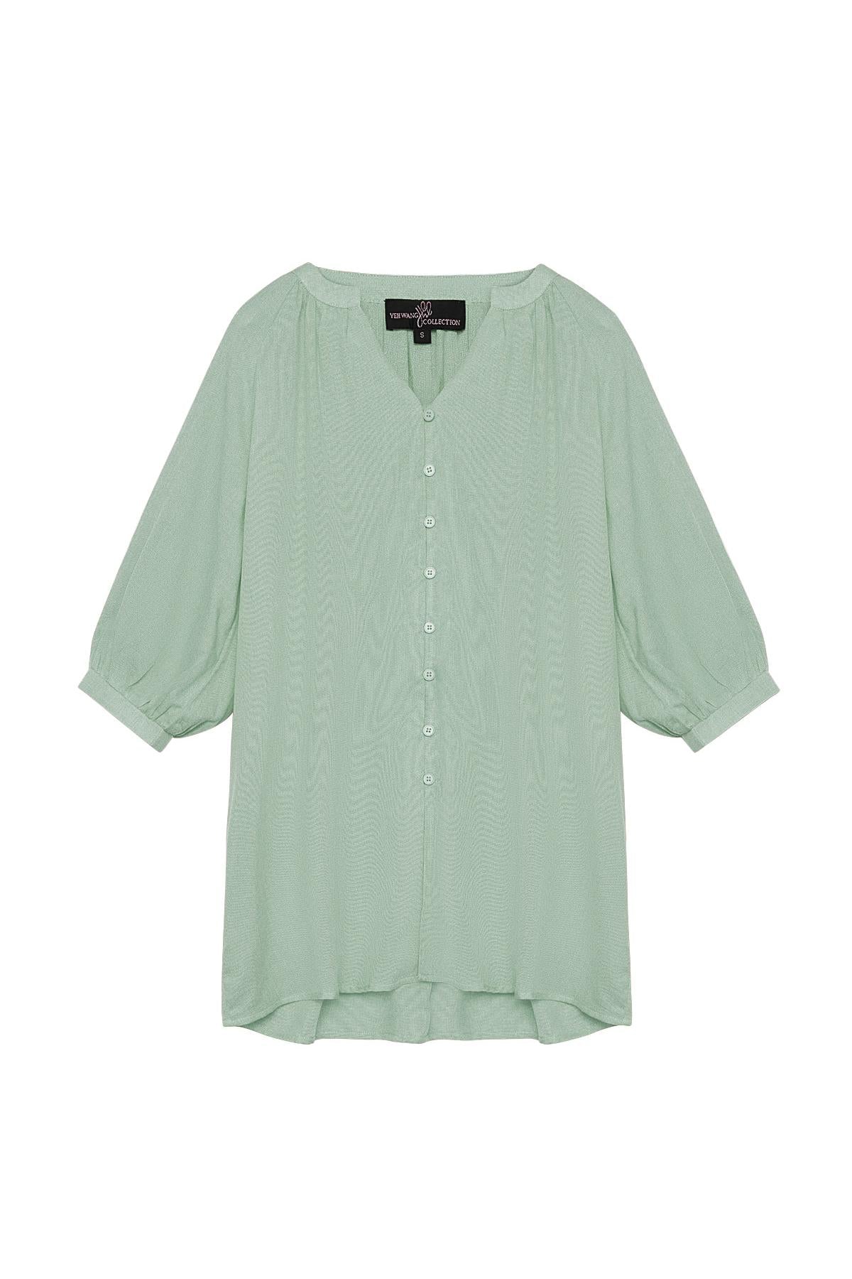 Blouse basic met knoopjes Koraal S