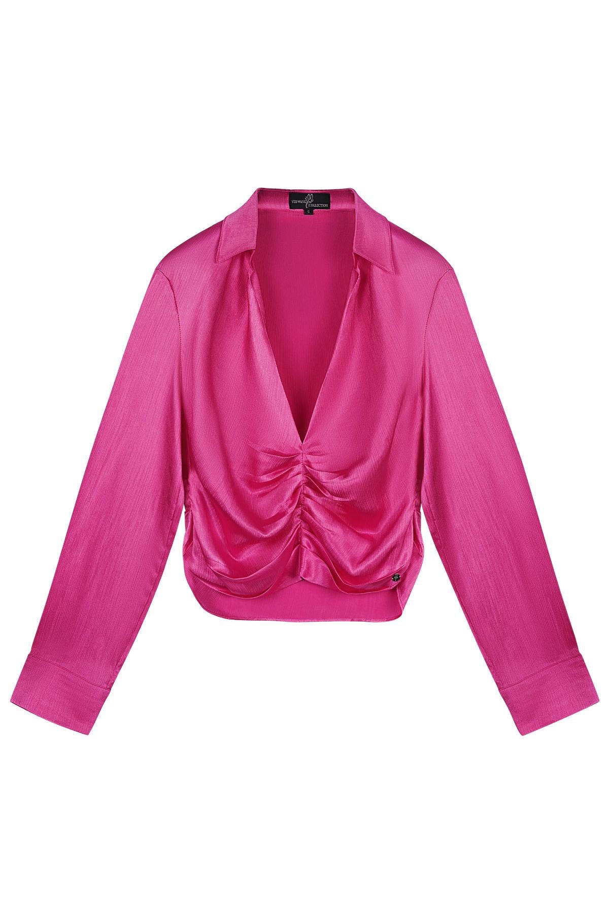 Blouse met plooien detail Rosé M