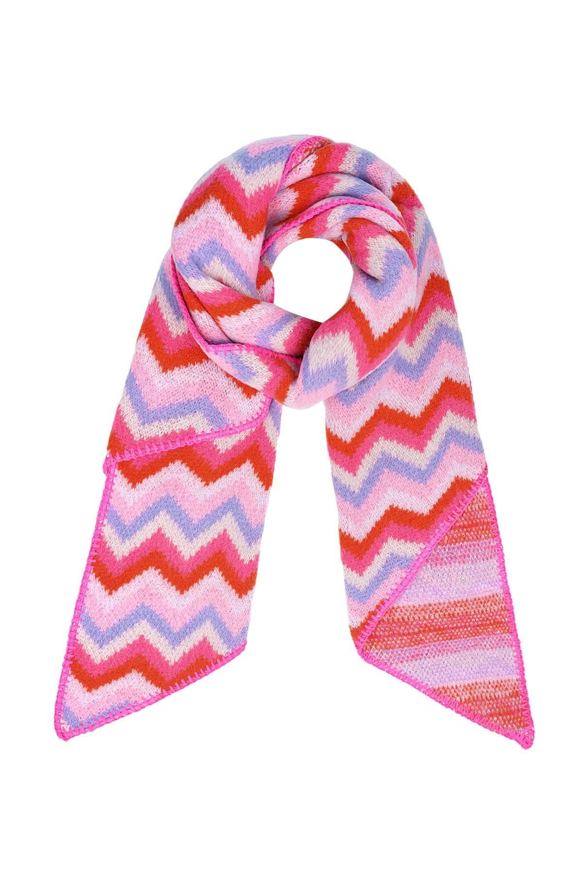 Sjaal met zigzag print