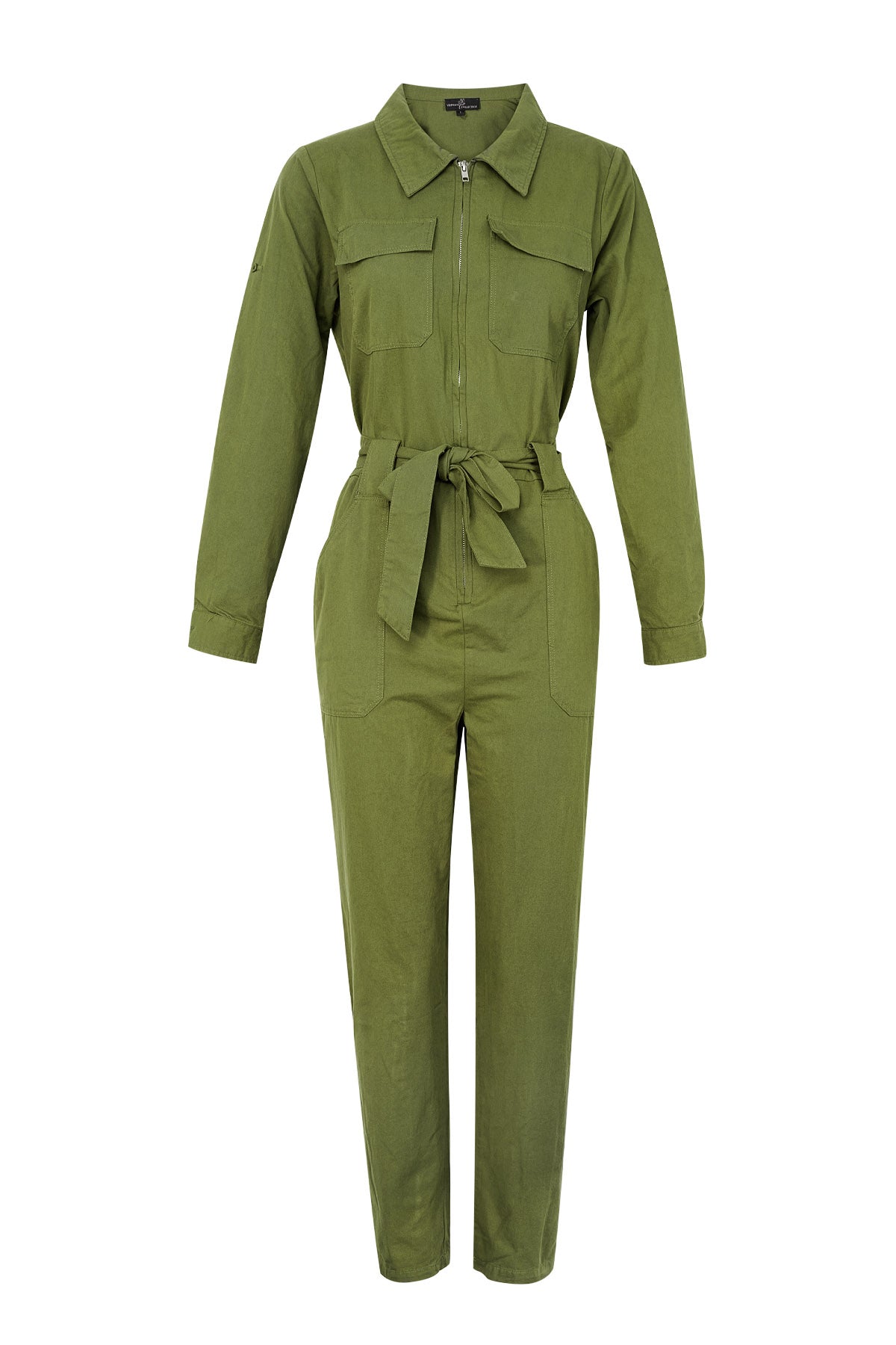 Jumpsuit katoen groen