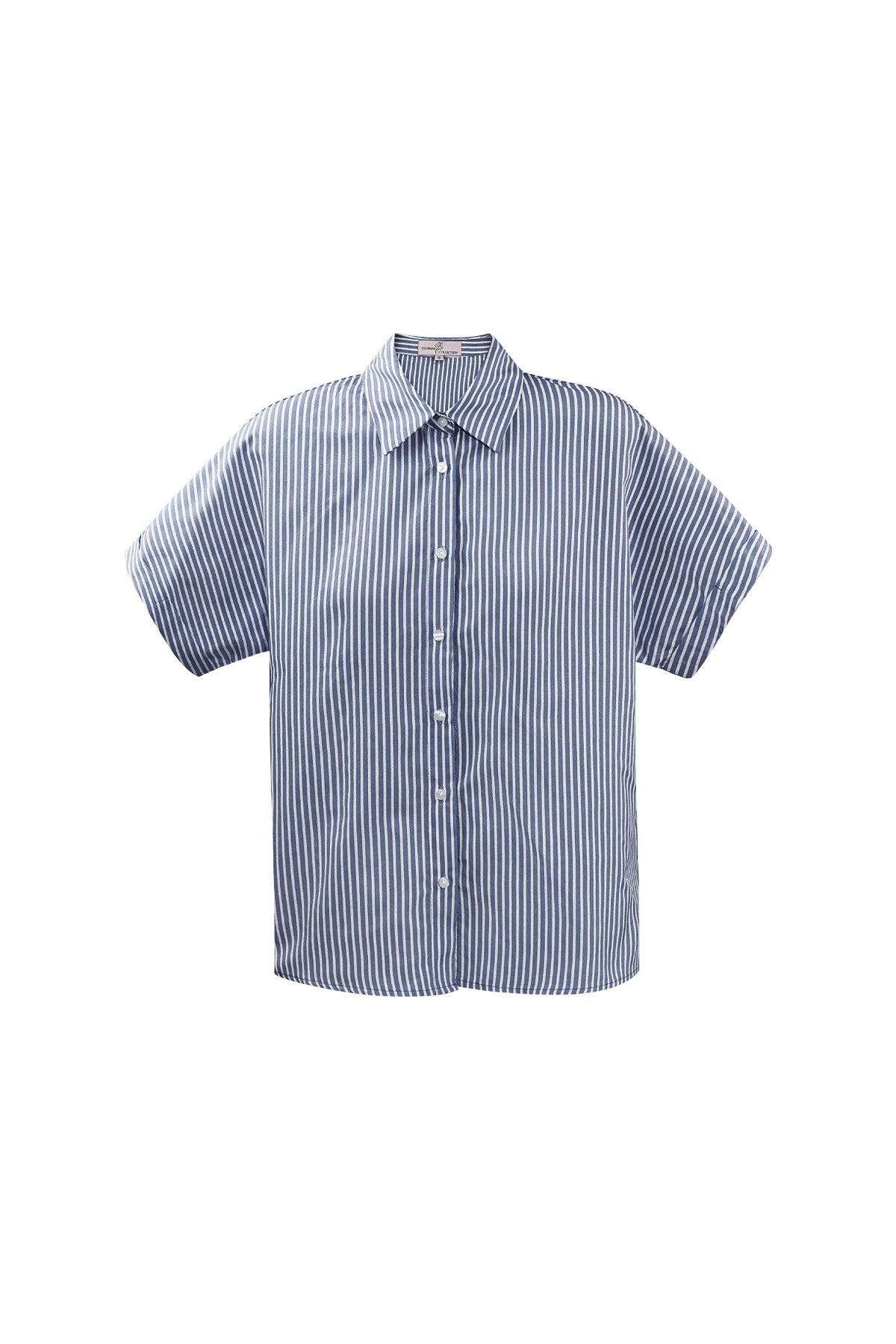 Gestreepte blouse met korte mouwen