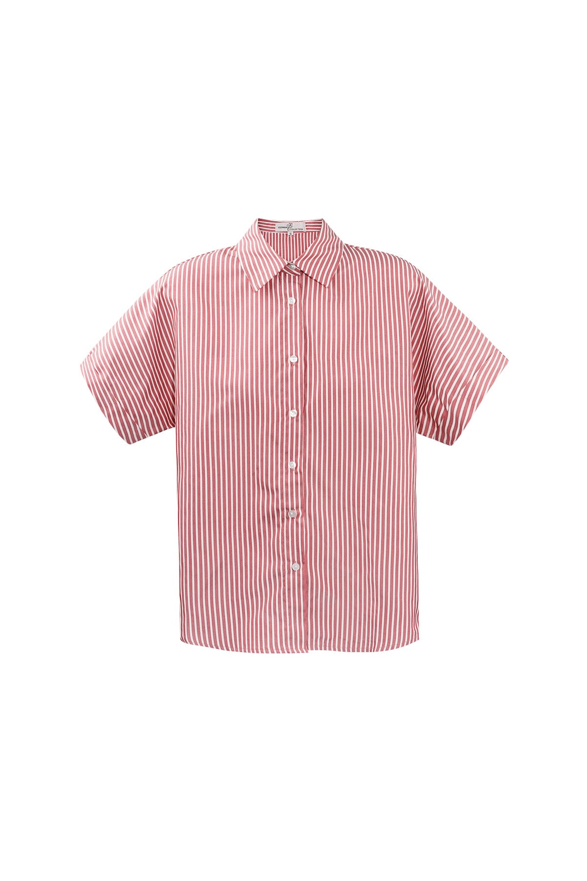 Gestreepte blouse met korte mouwen
