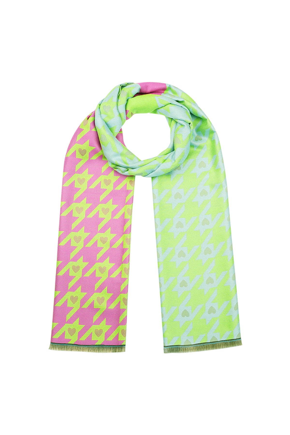 Neon hartjes sjaal
