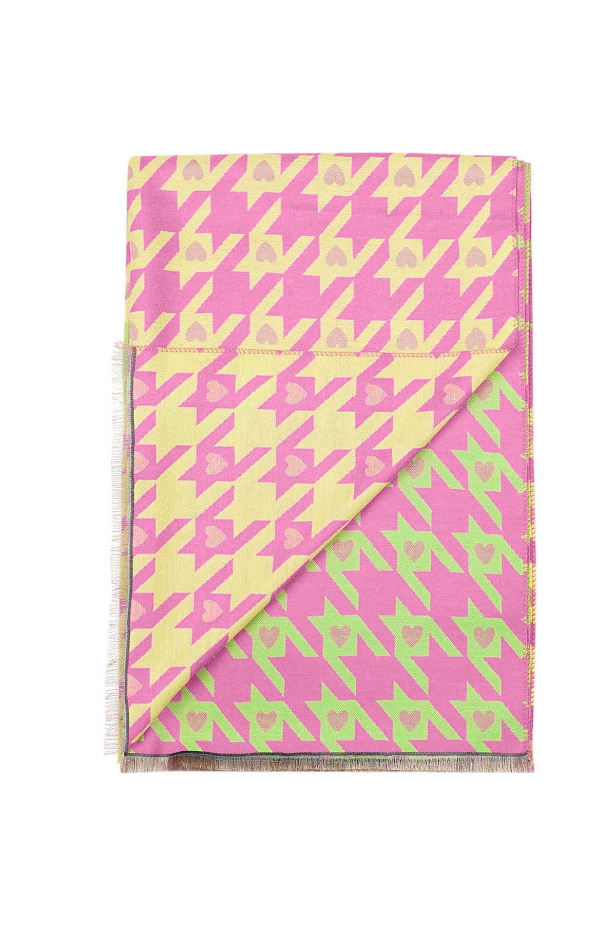 Neon hartjes sjaal