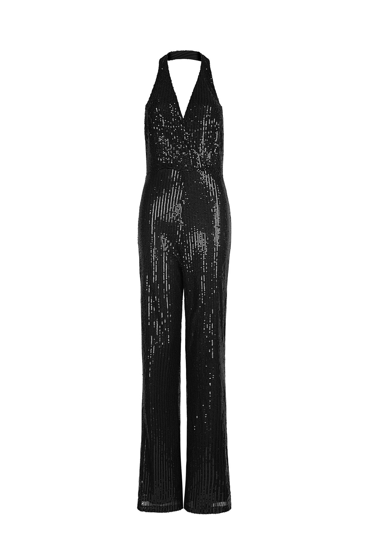 Glitter halter jumpsuit