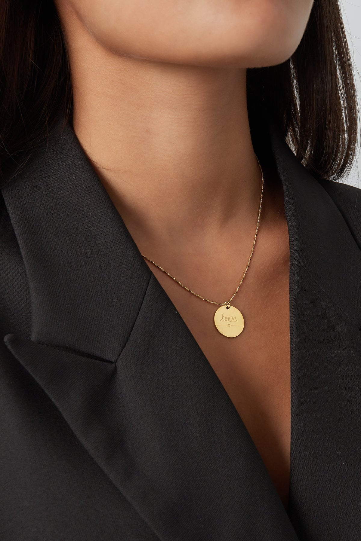 Heartfelt coin ketting