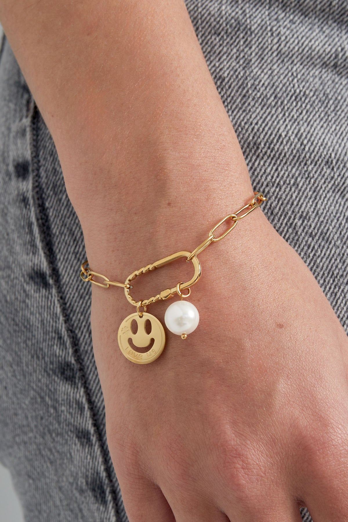 Smiley schakelarmband