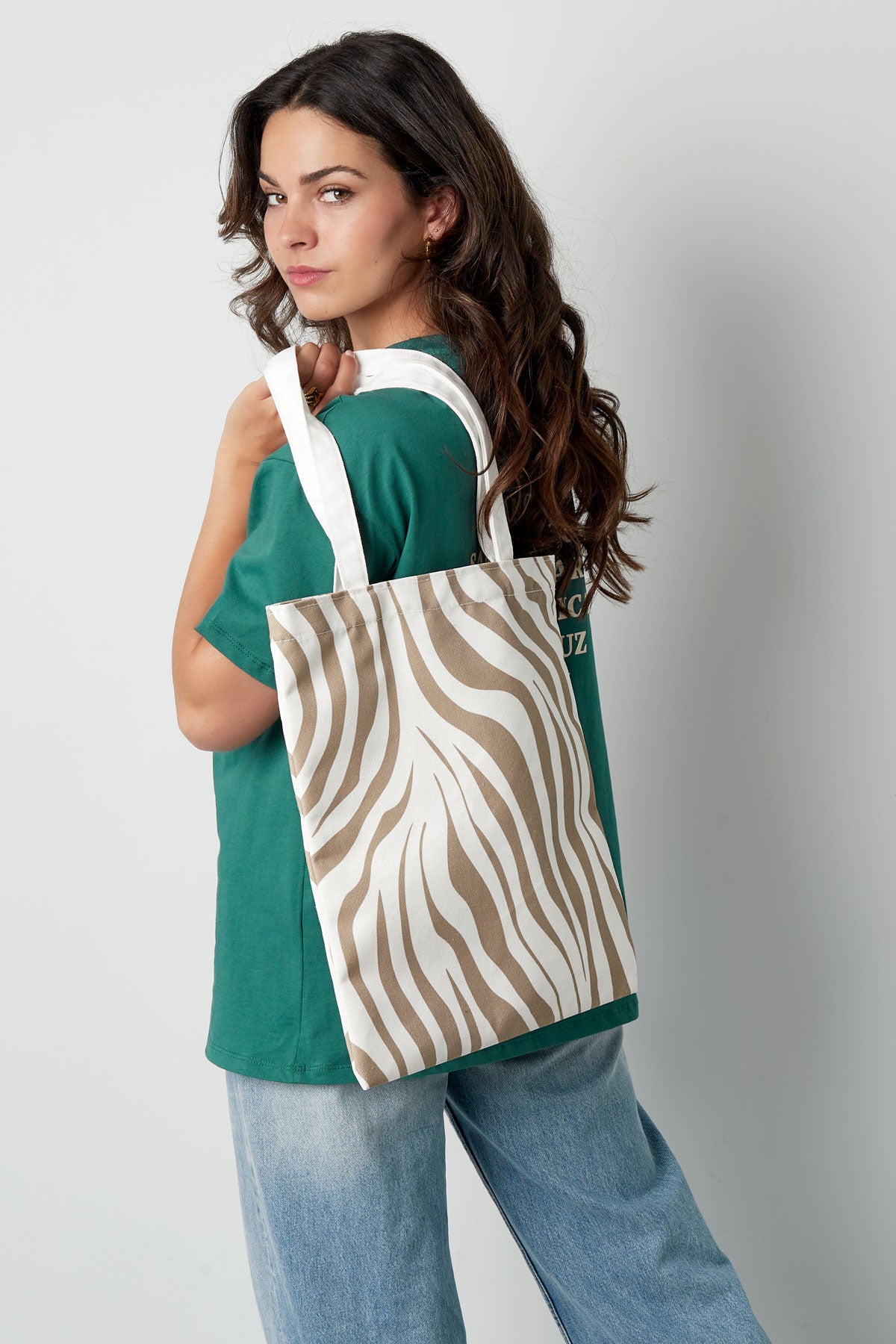 Canvas shopper zebraprint