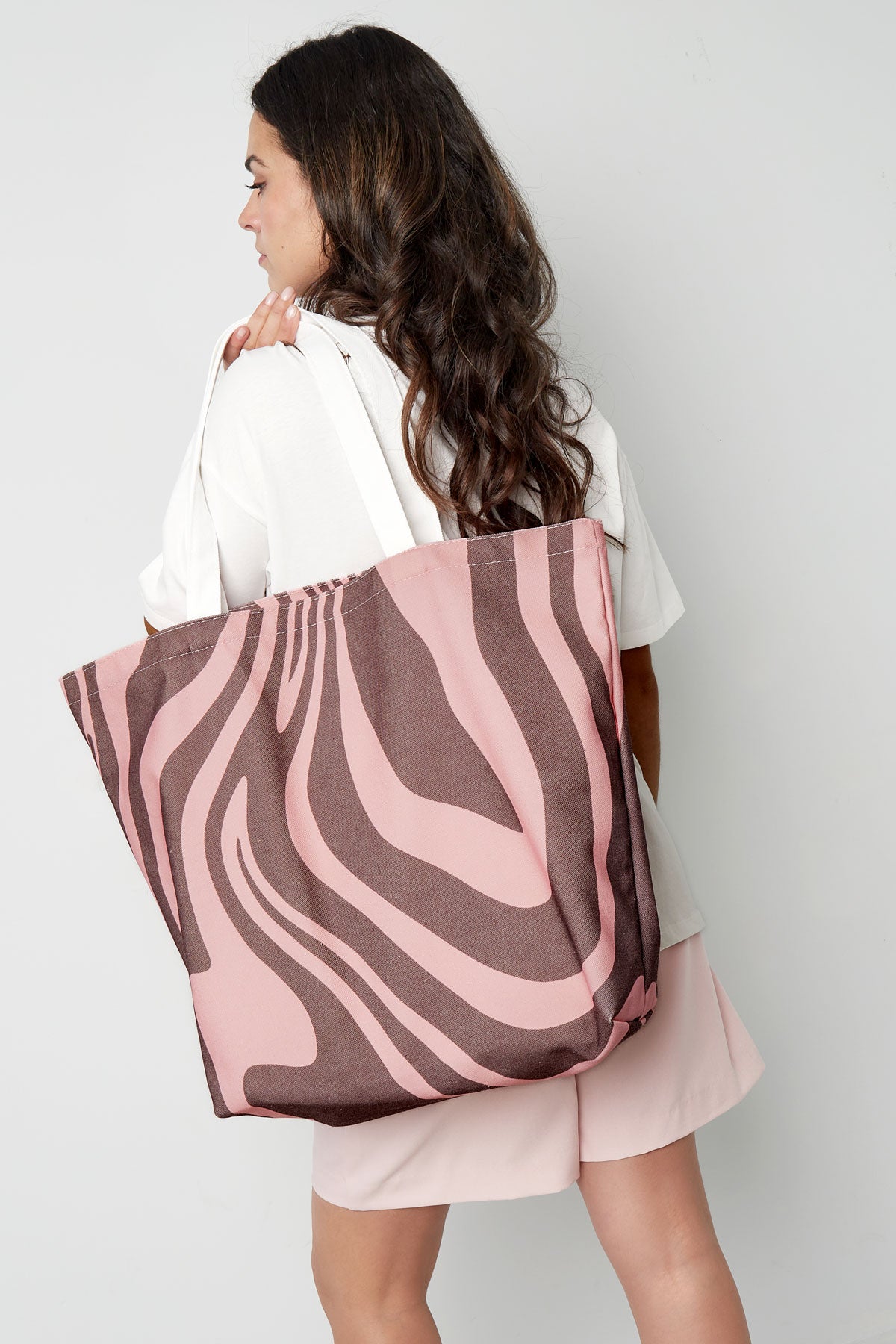 Canvas shopper zebraprint