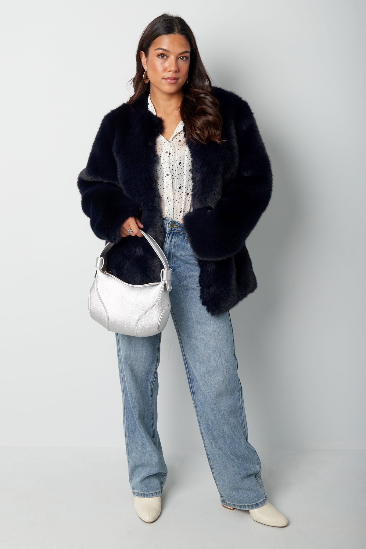 Faux fur jas