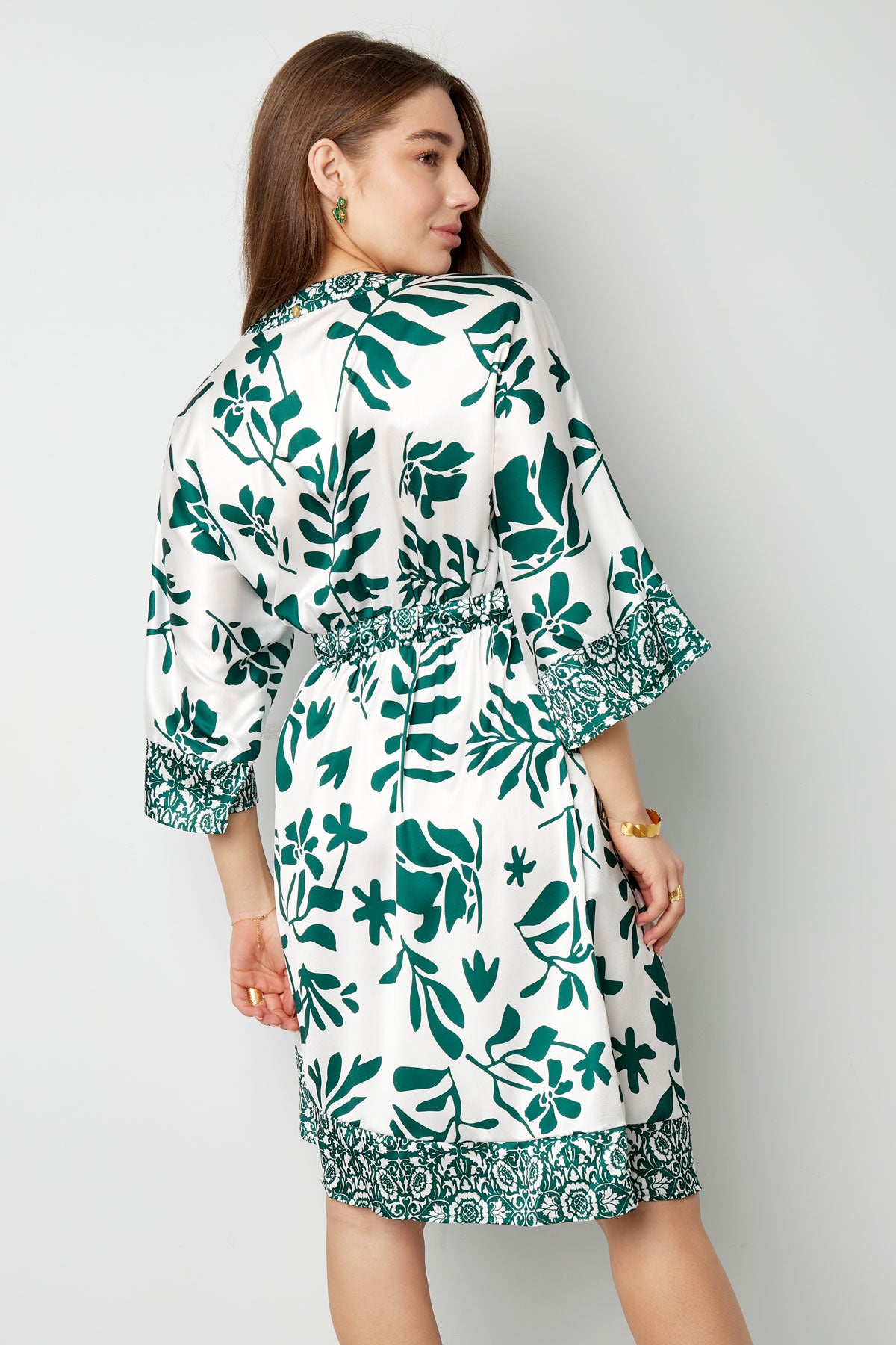 Midi-jurk met fleurige print