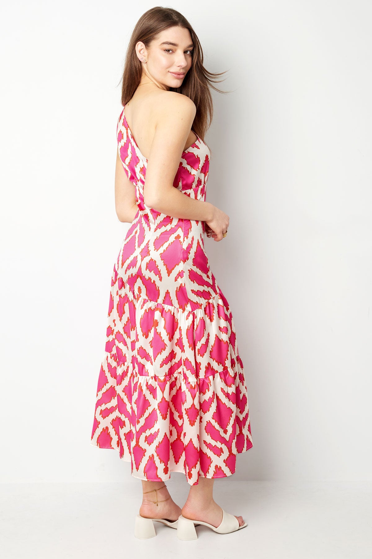 One-shoulder jurk tropical bliss