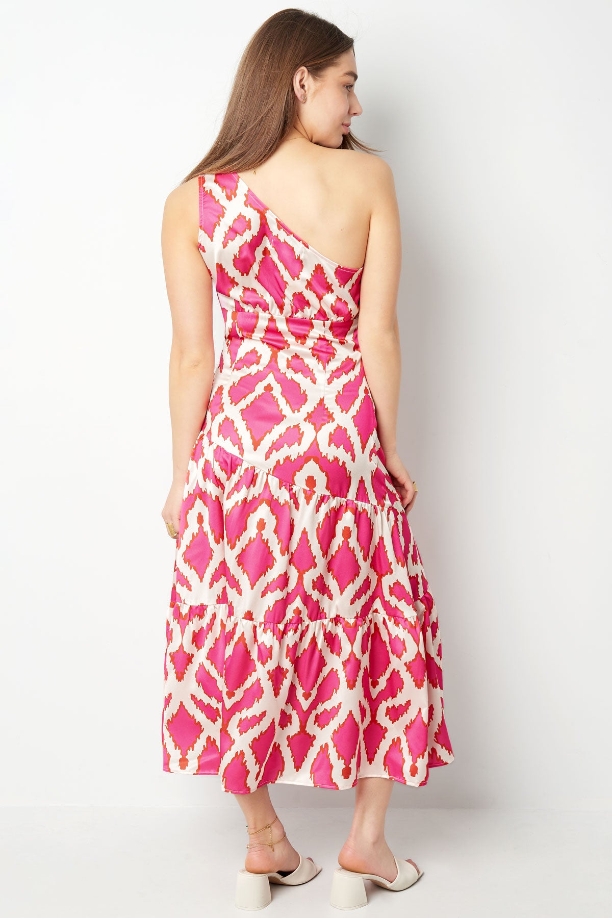 One-shoulder jurk tropical bliss