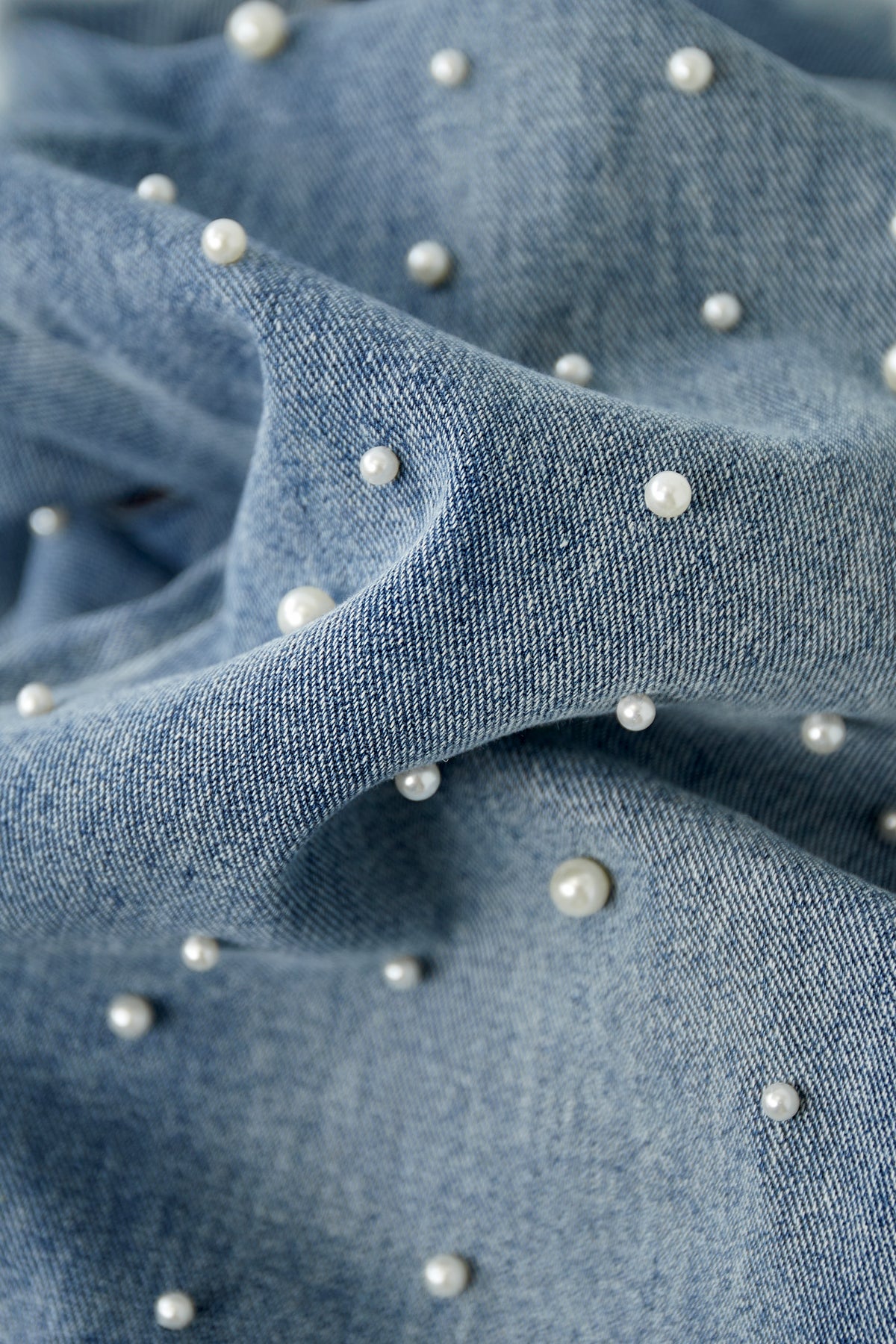 Denim jeans pearl adorement