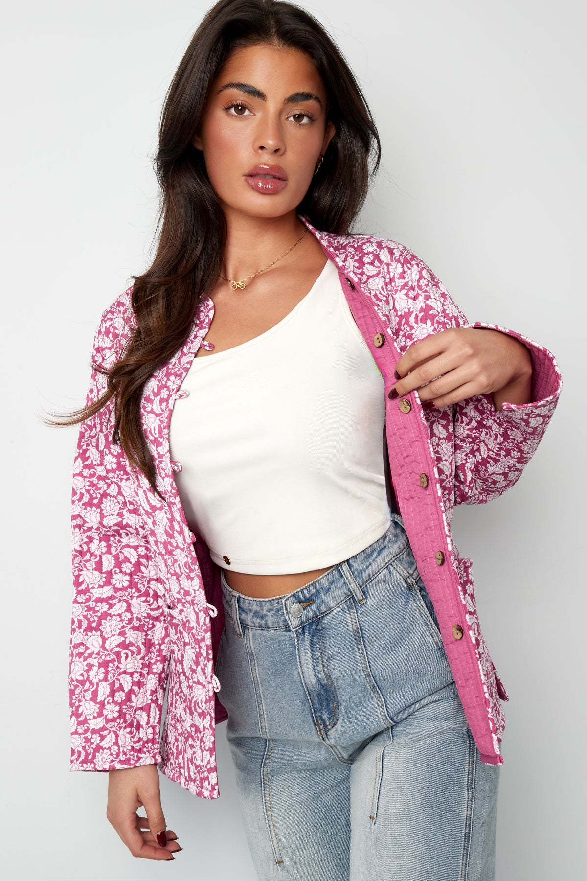 Jas roze print