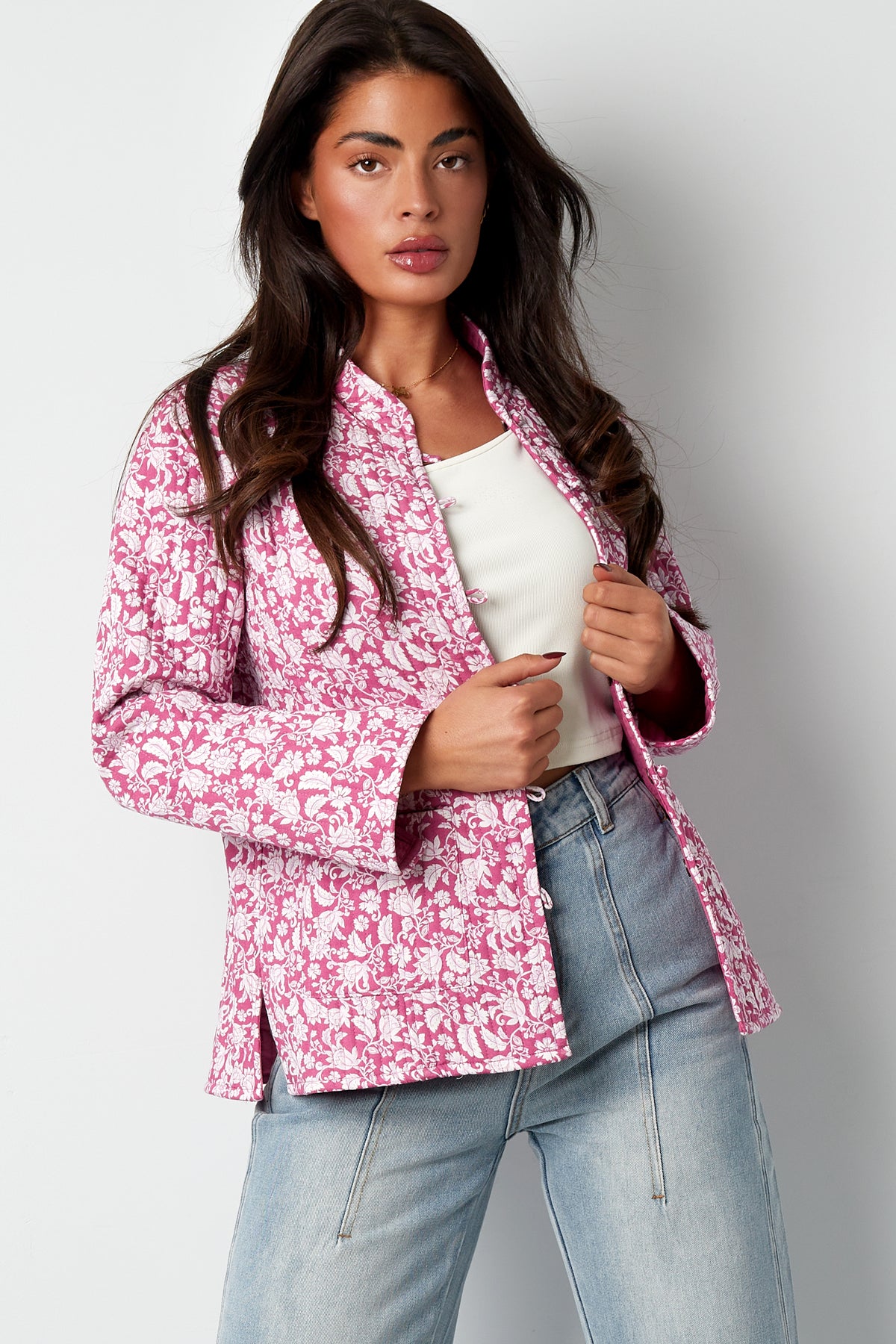 Jas roze print