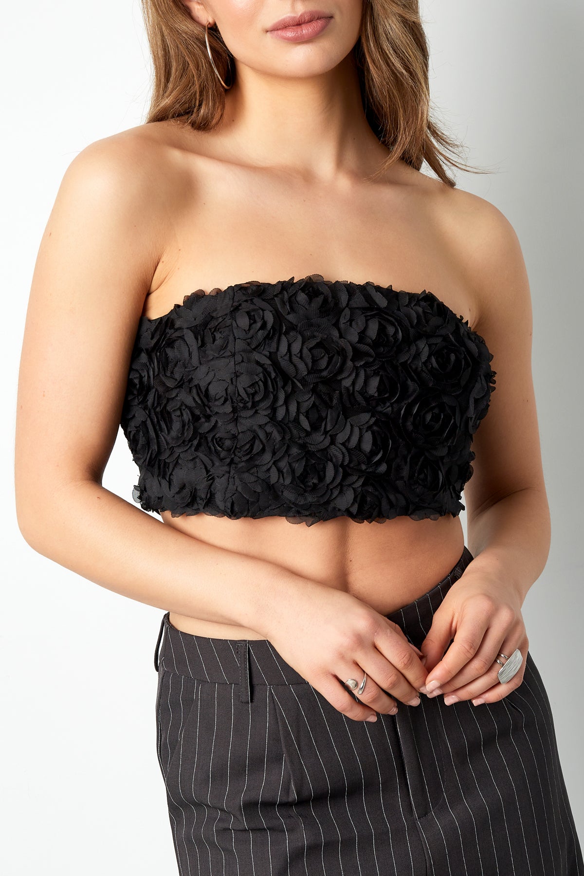 Rozen bandeau top