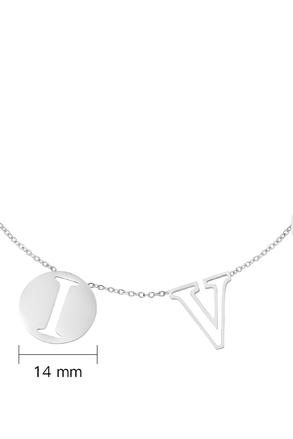 Ketting Letters Diva Zilver Stainless Steel