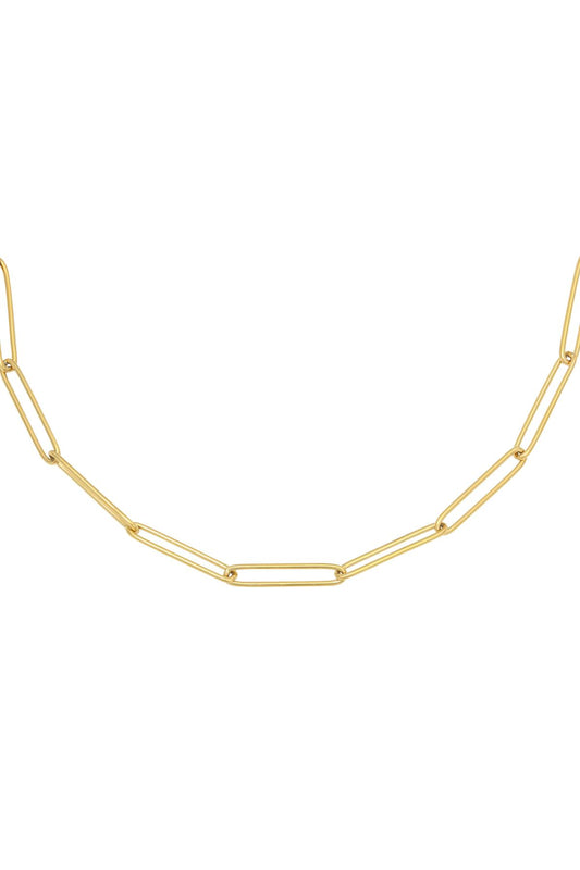 Ketting Plain Chain Goud kleur Stainless Steel