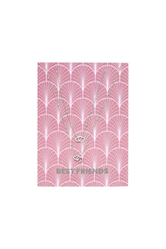 Ketting Card Best Friends Zilver Stainless Steel