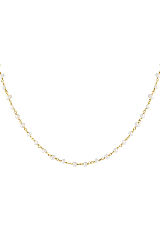 Ketting Chain of Pearls Goud kleur Gold Color