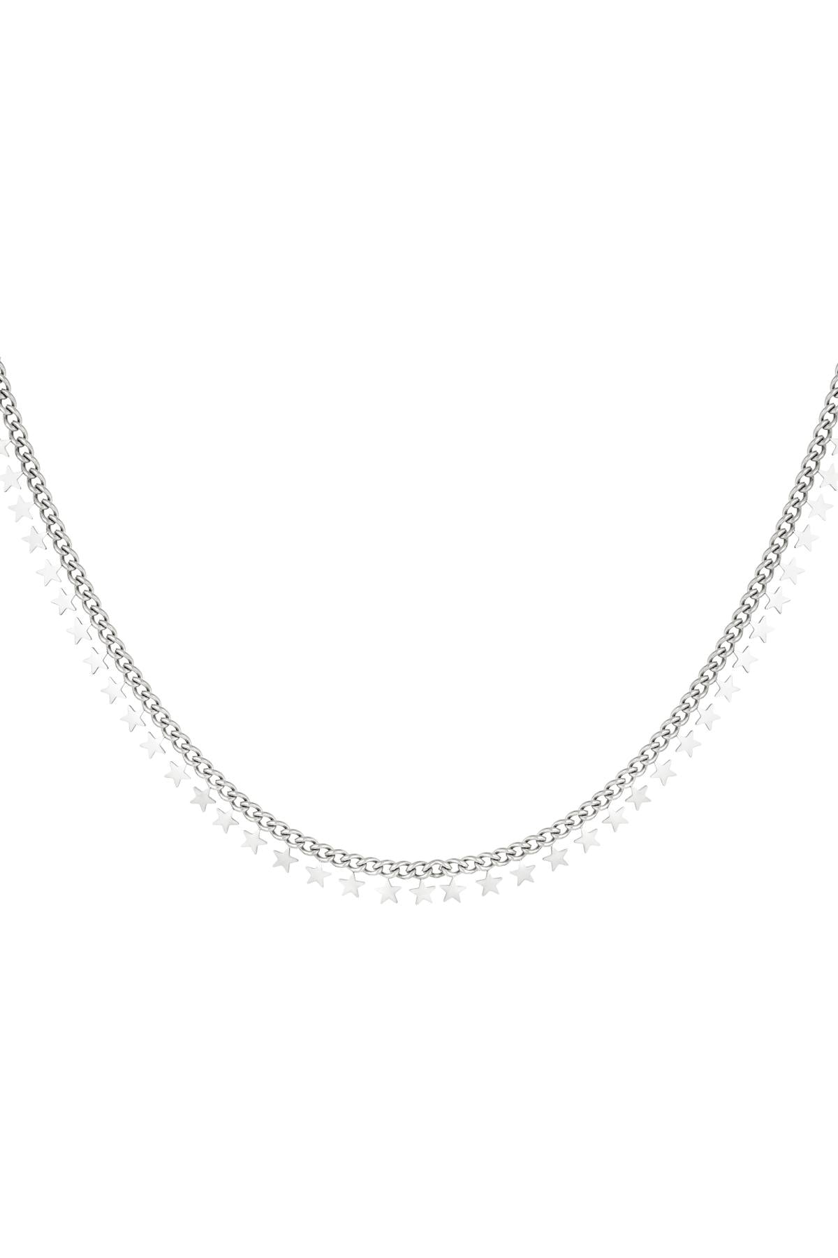 RVS ketting sterren necklace Zilver Stainless Steel