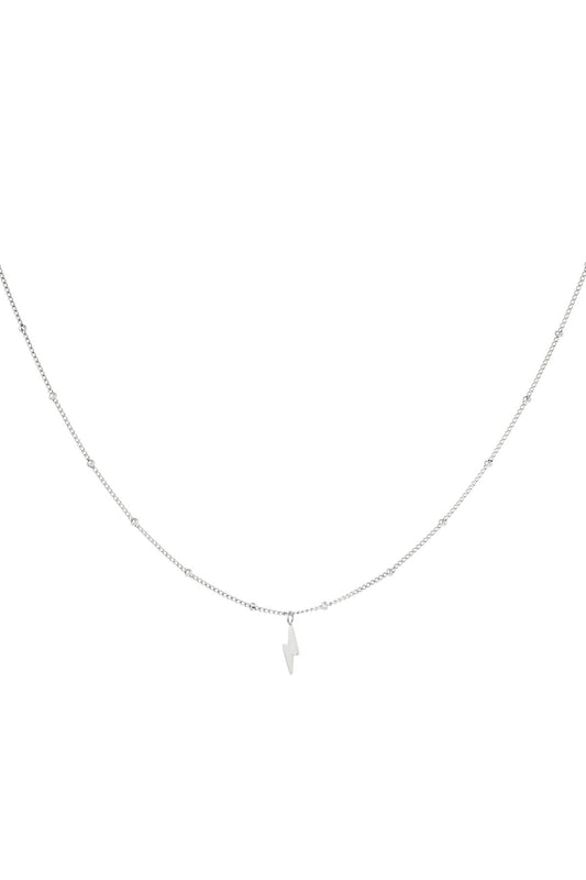 Ketting bliksemschicht Zilver Stainless Steel