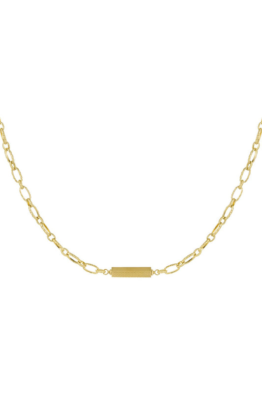 Schakelketting met bedel Goud kleur Stainless Steel