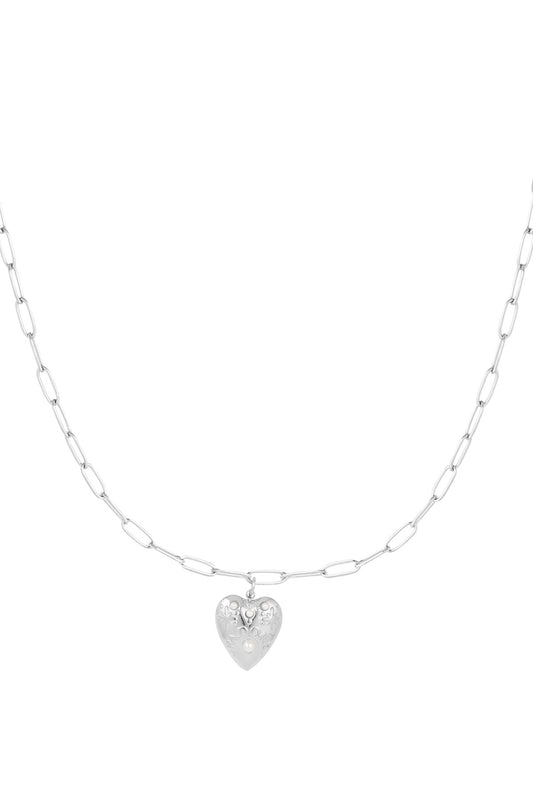 Ketting hart van zilver