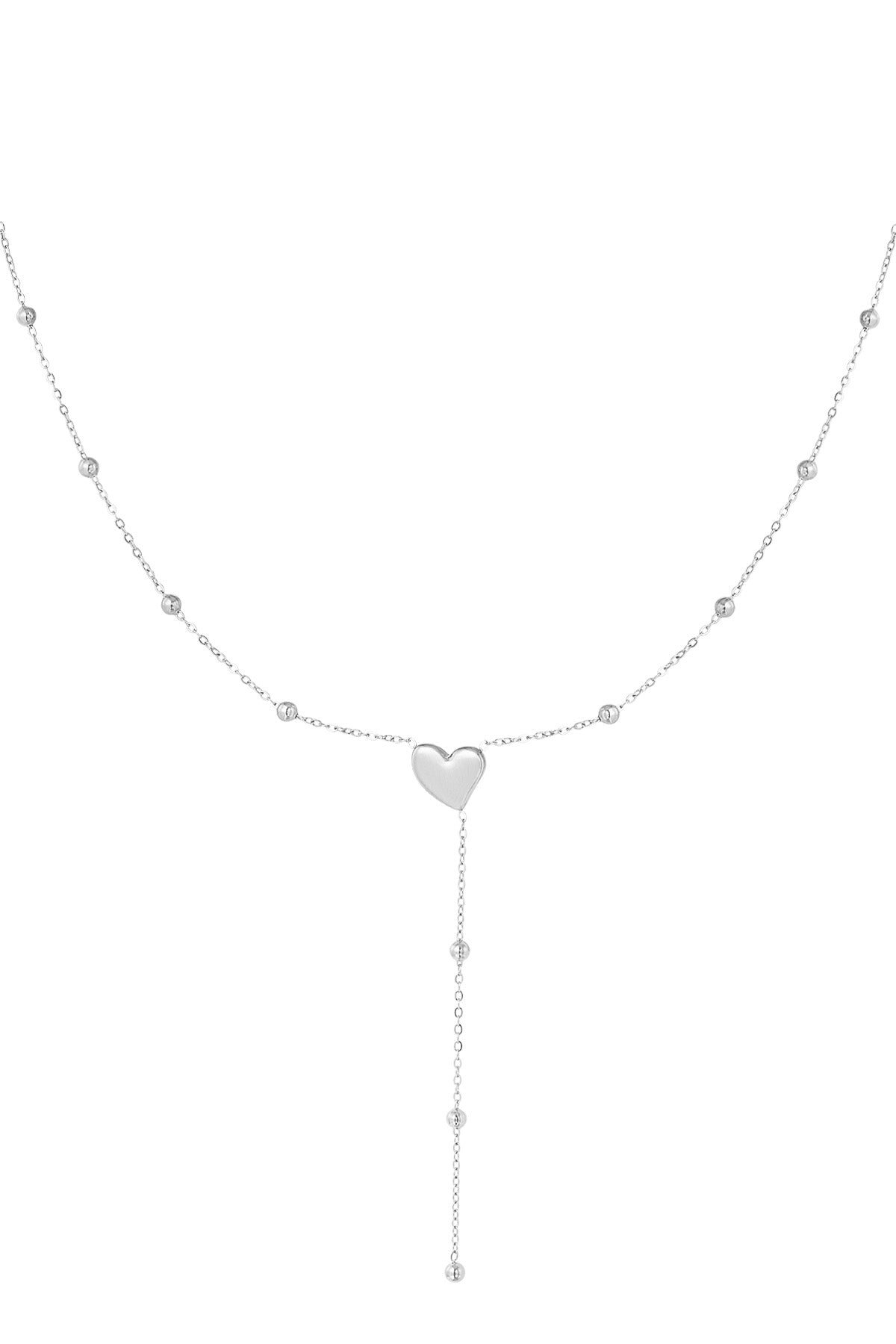 Heart ketting met bolletjes