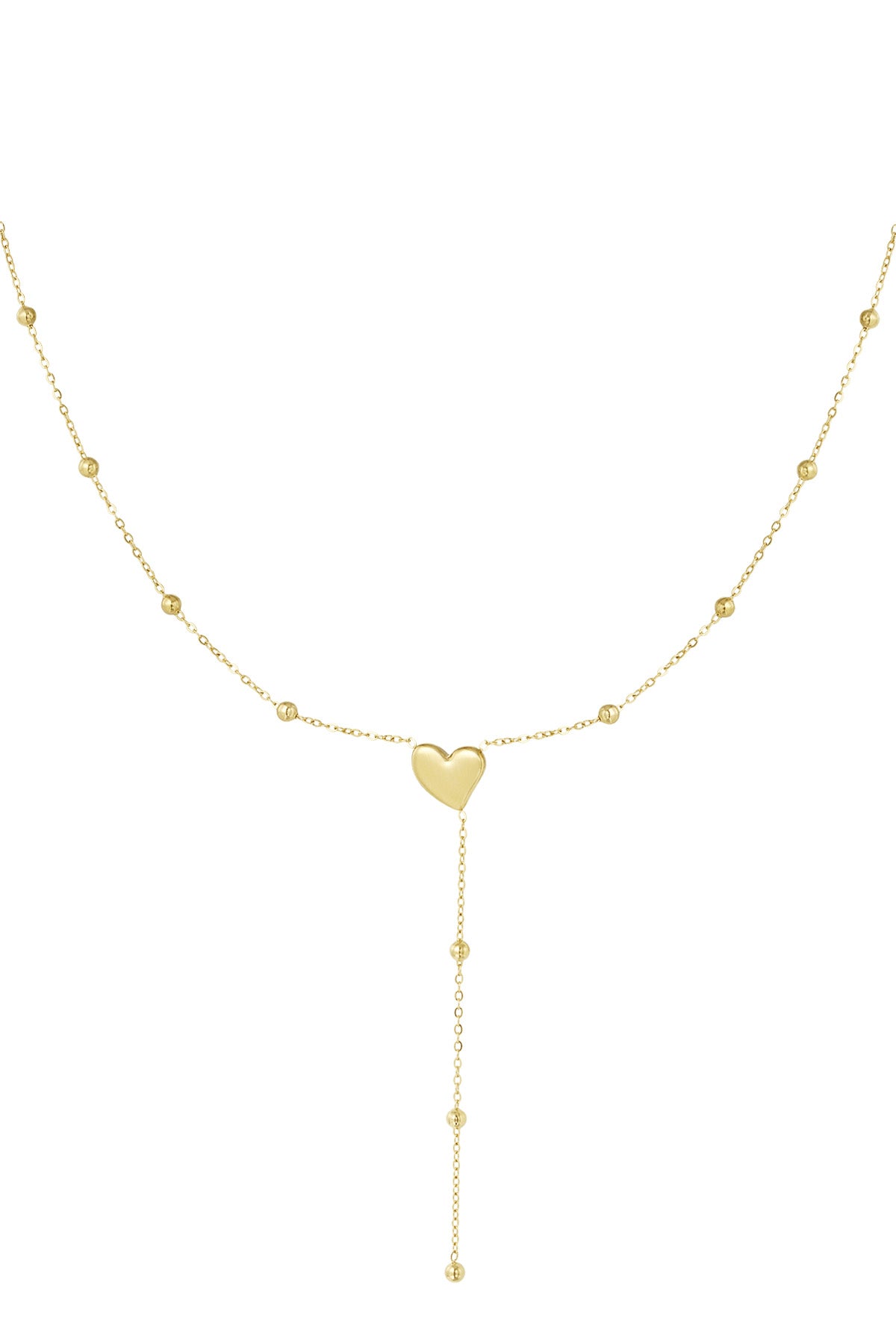 Heart ketting met bolletjes