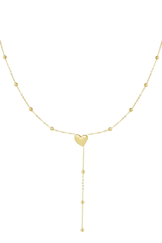 Heart ketting met bolletjes