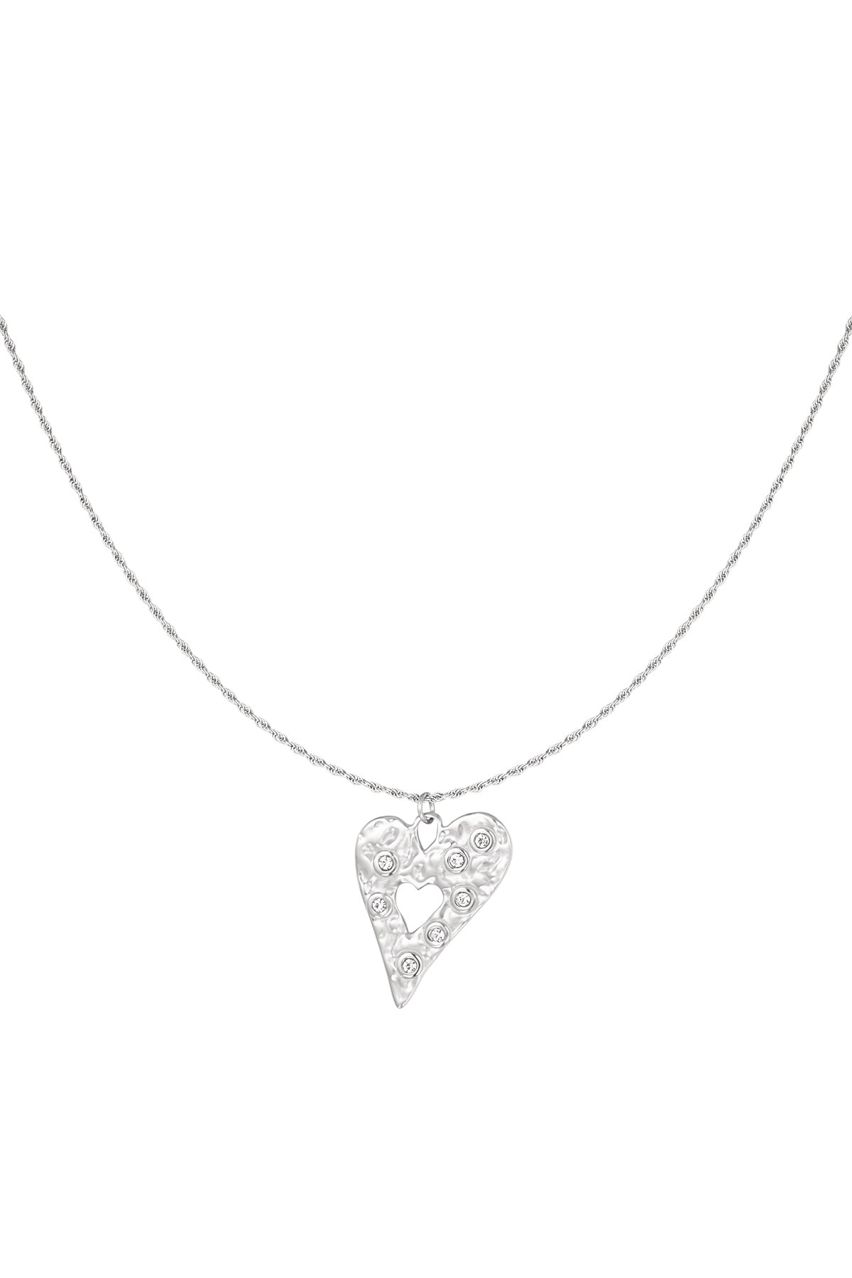 Sparkling heart ketting