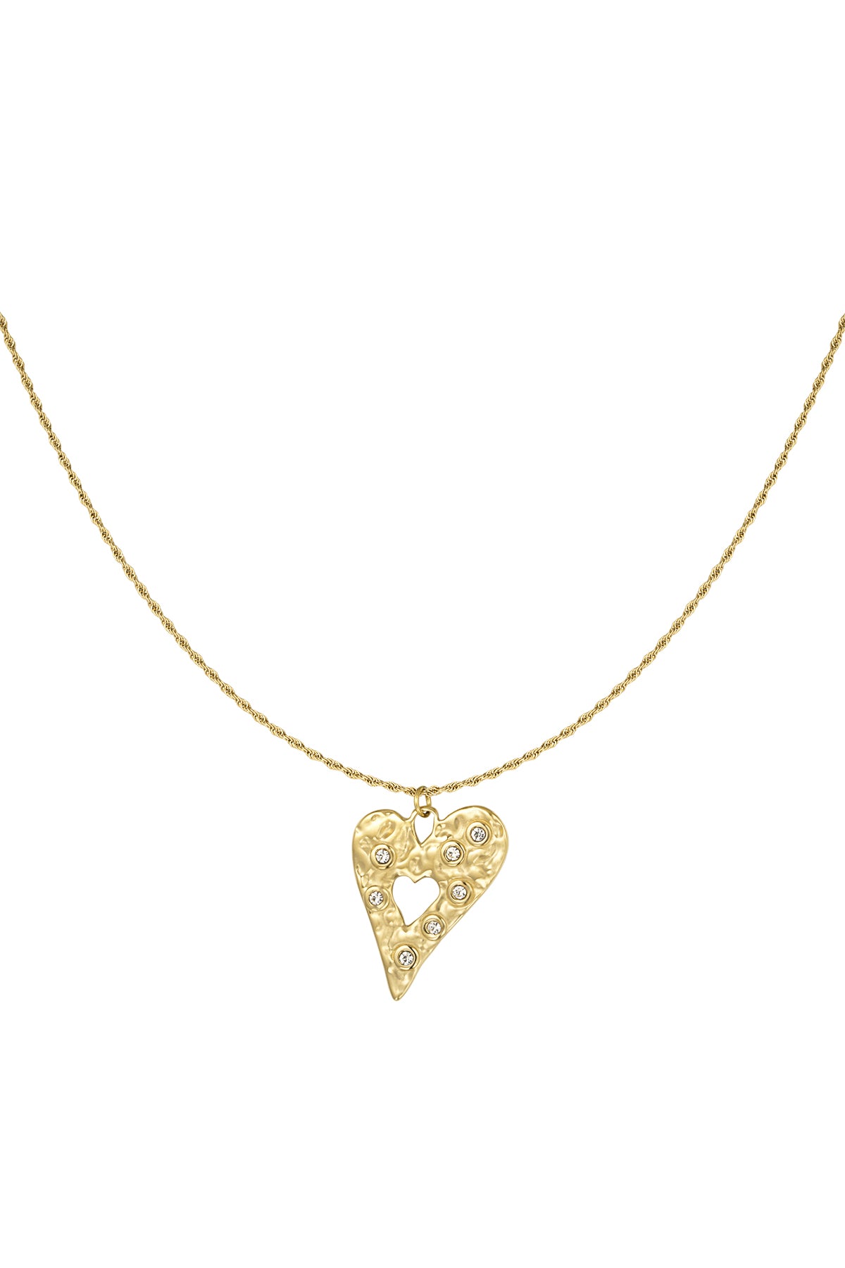 Sparkling heart ketting