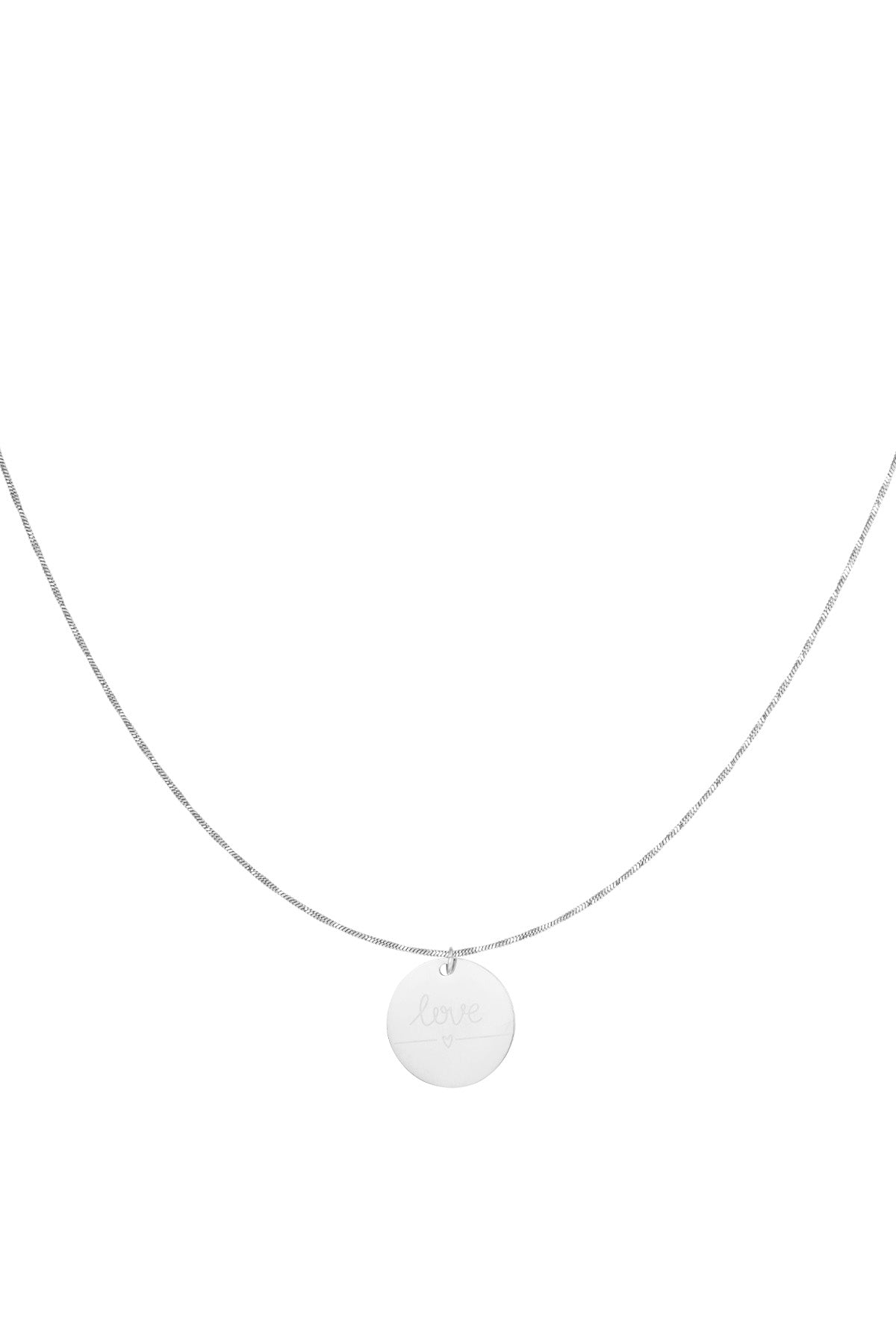 Heartfelt coin ketting