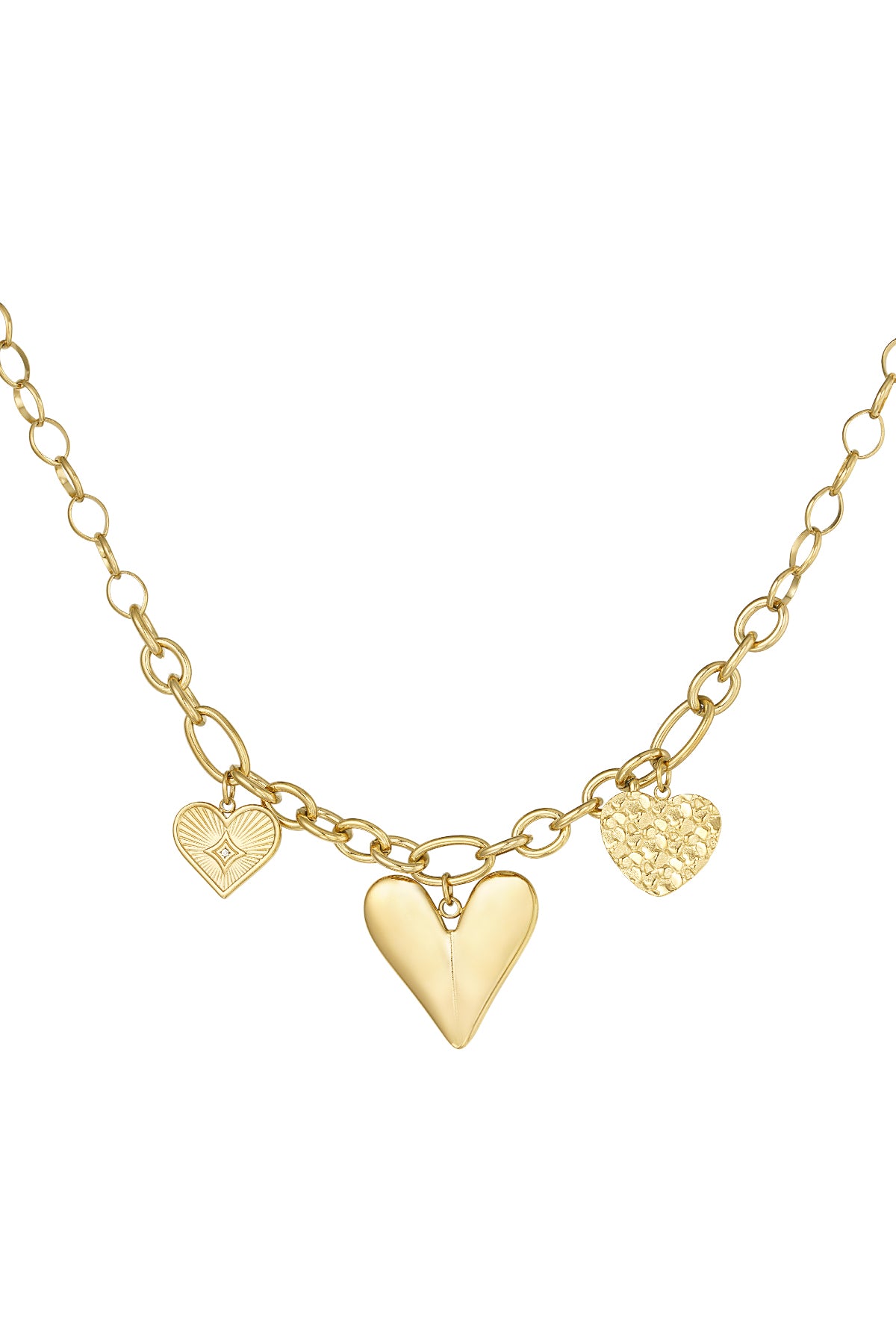 Triple heart ketting